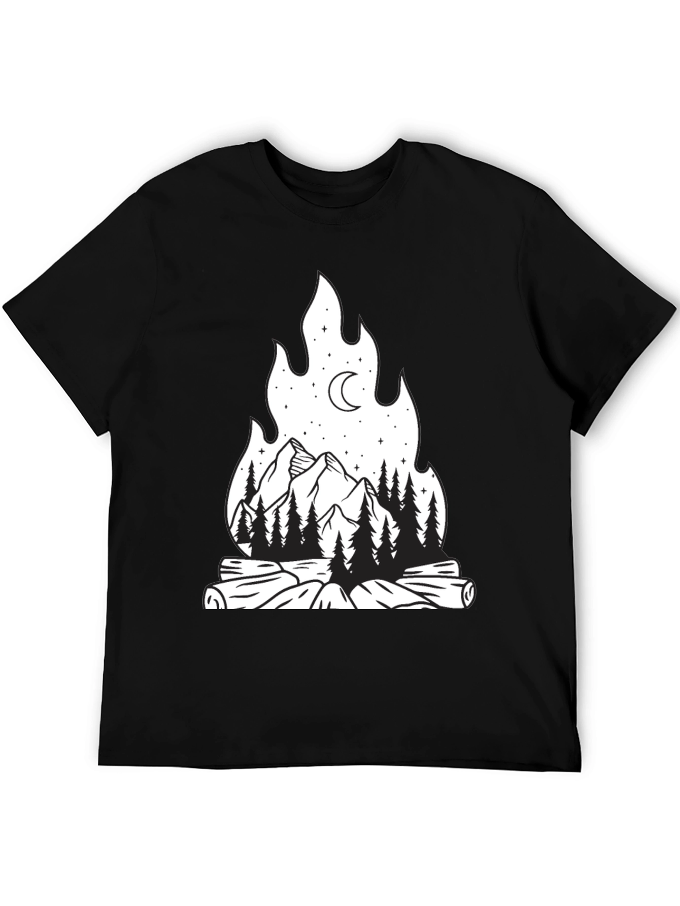 Campfire Graphic Tee - Outdoor Adventure Shirt