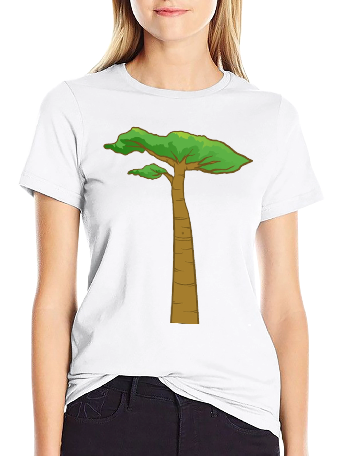 Arid Tree Graphic Tee - Black Cotton T-Shirt
