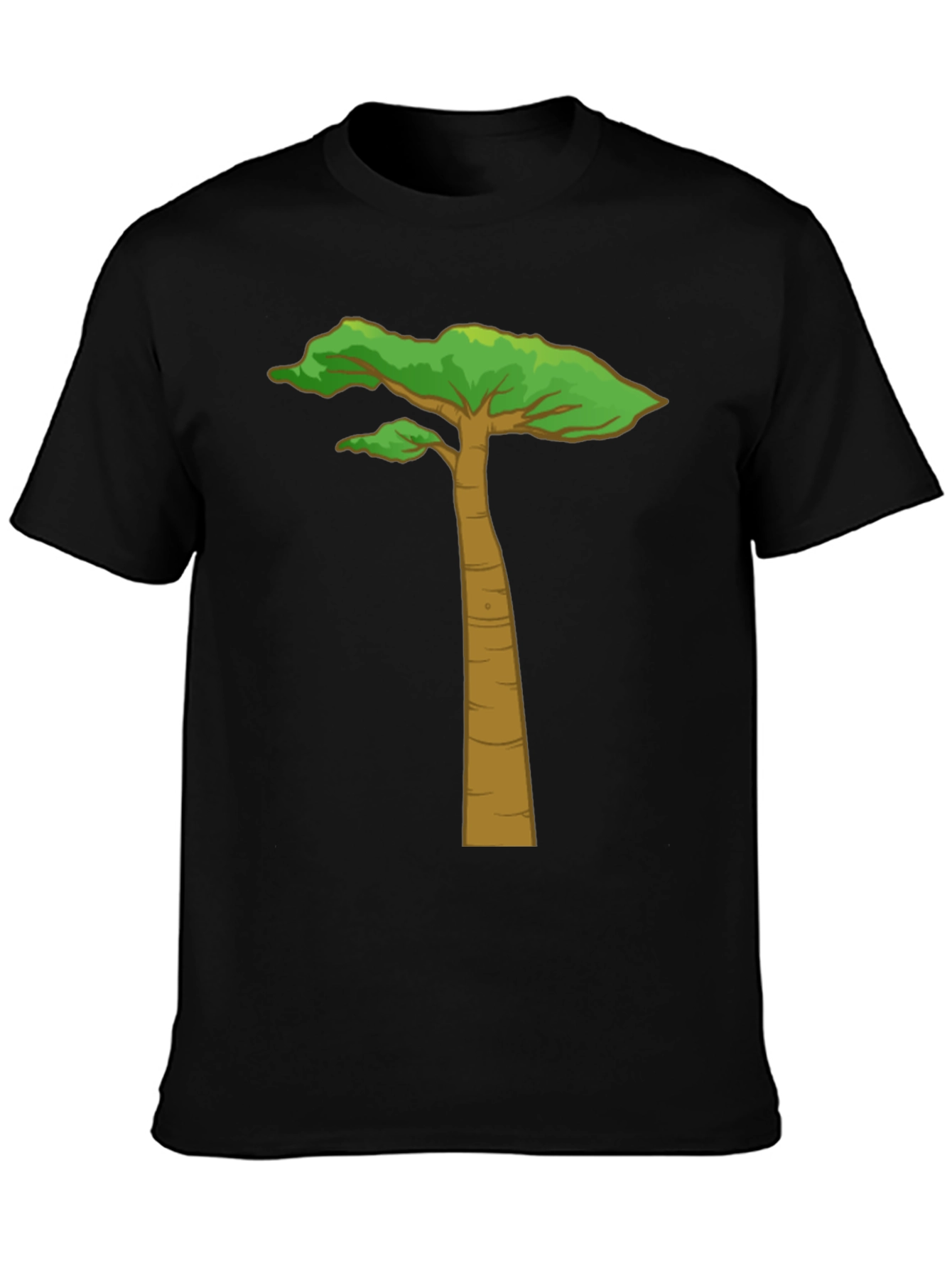 Arid Tree Graphic Tee - Black Cotton T-Shirt