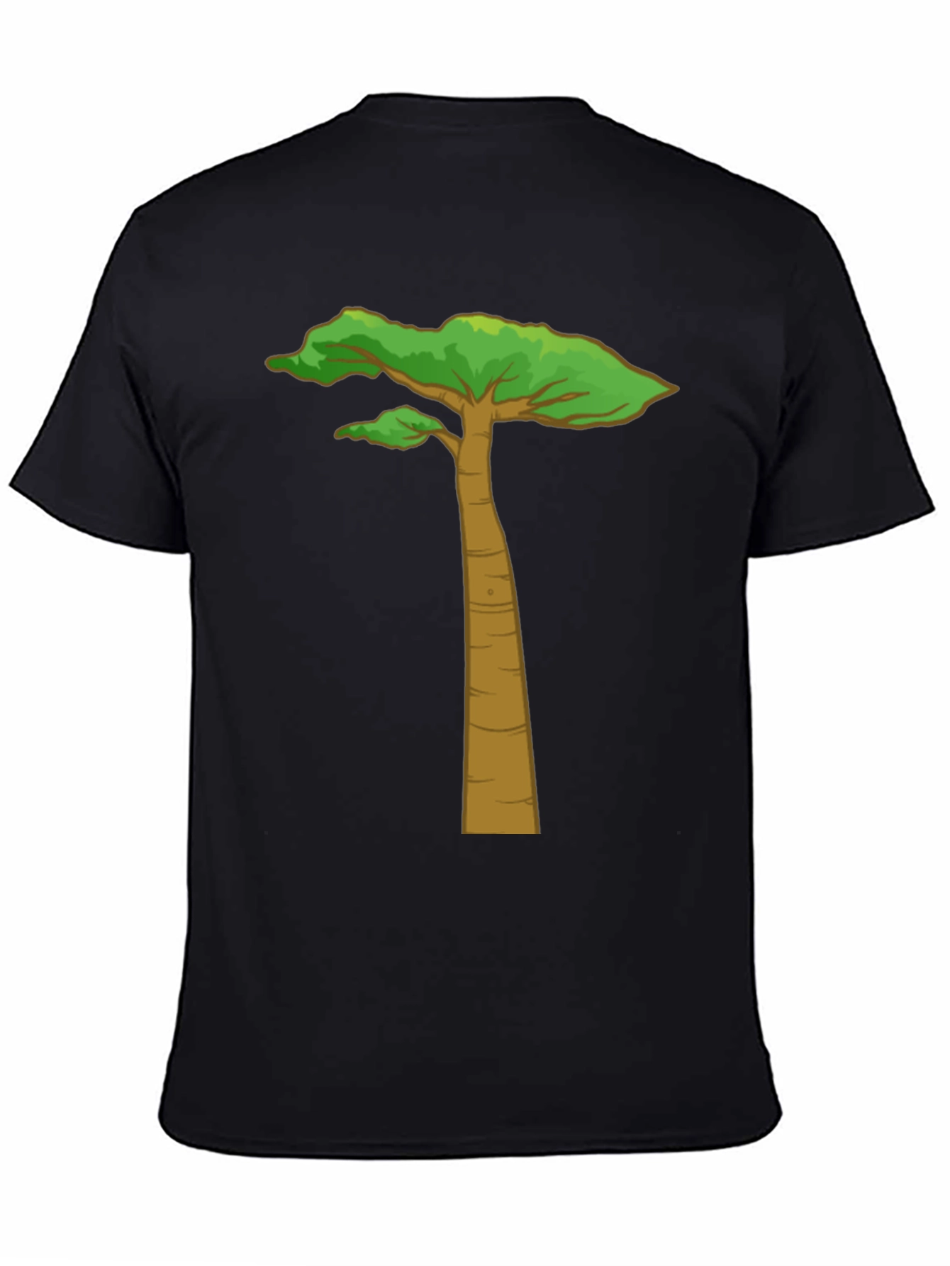 Arid Tree Graphic Tee - Black Cotton T-Shirt