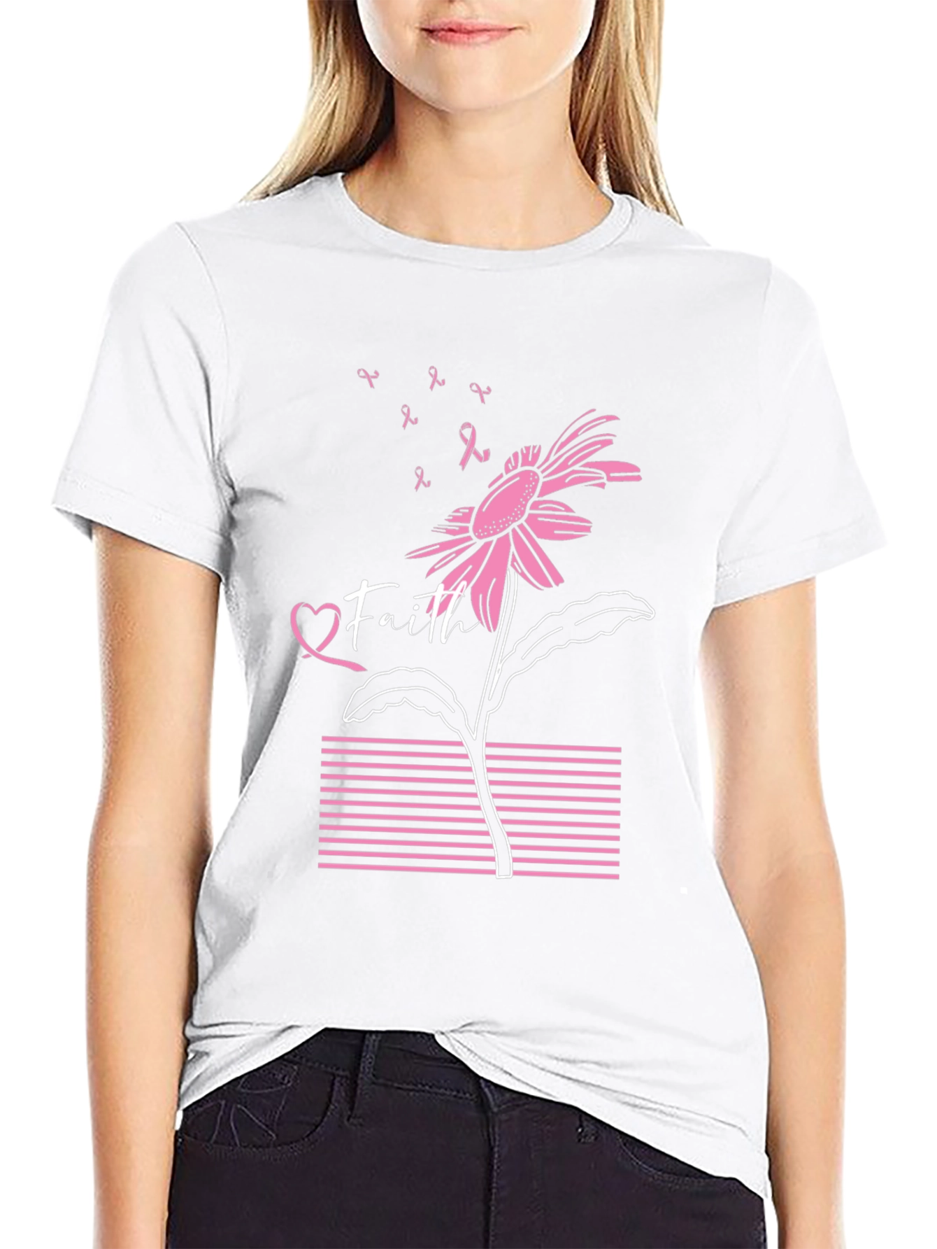 Faith Breast Cancer Awareness T-Shirt