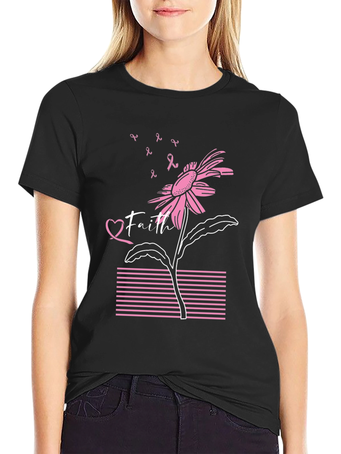 Faith Breast Cancer Awareness T-Shirt