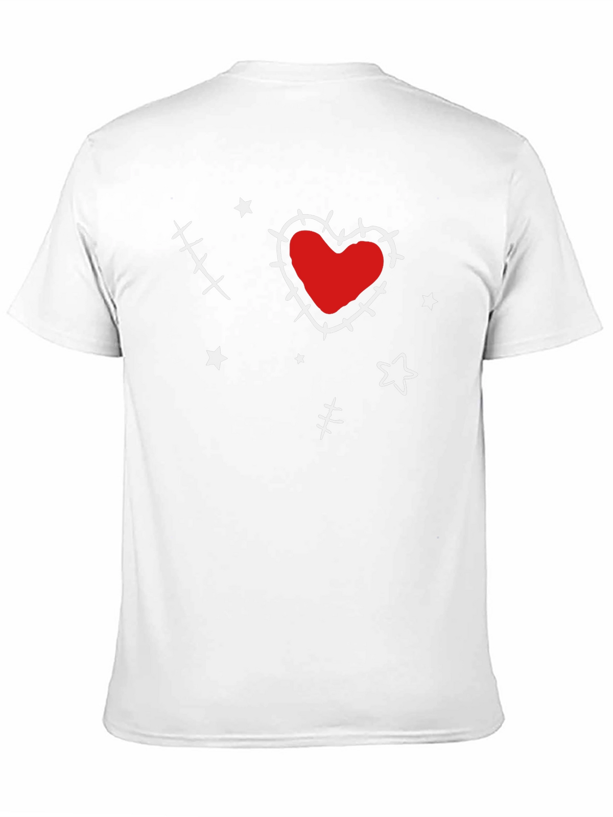 Heart Stitch Graphic Tee - Black