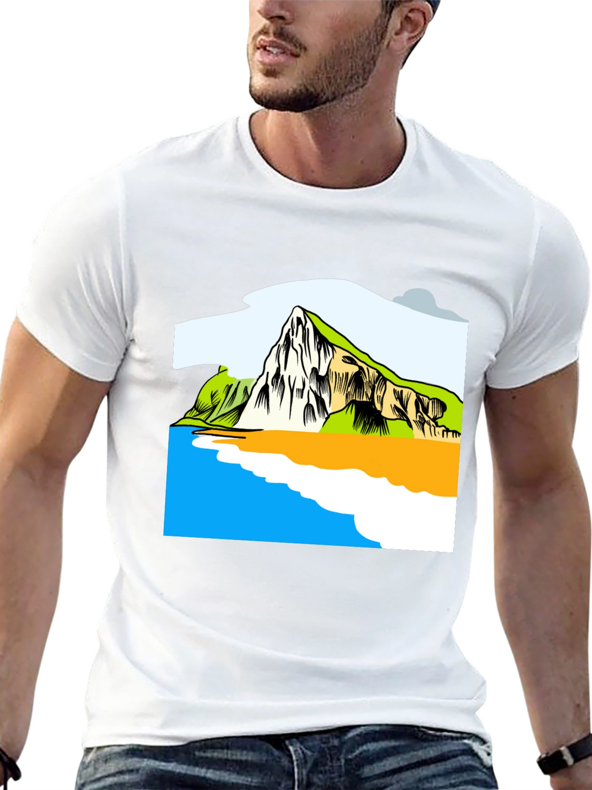 Scenic Landscape Graphic Tee - Soft Cotton Shirt