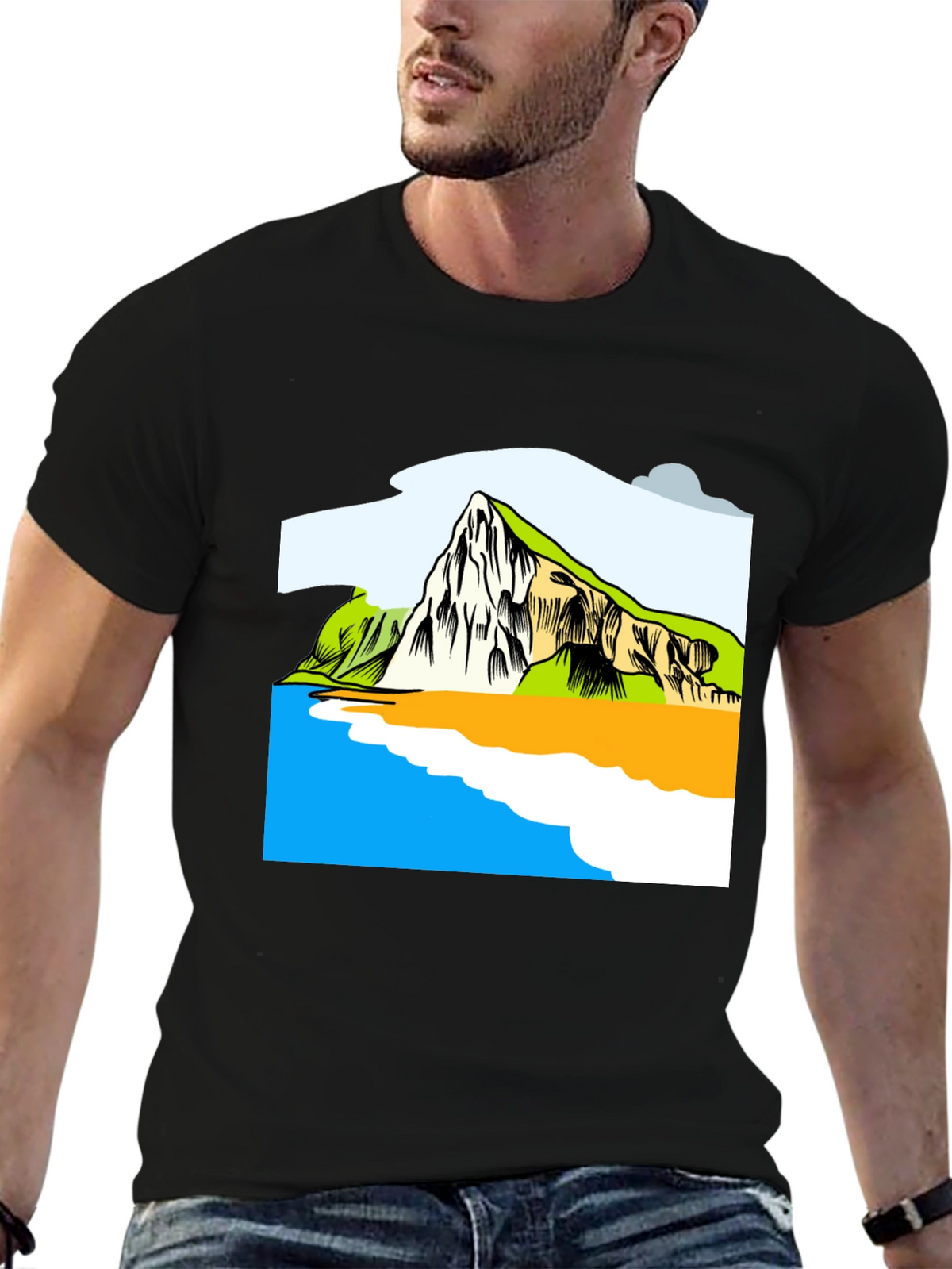 Scenic Landscape Graphic Tee - Soft Cotton Shirt