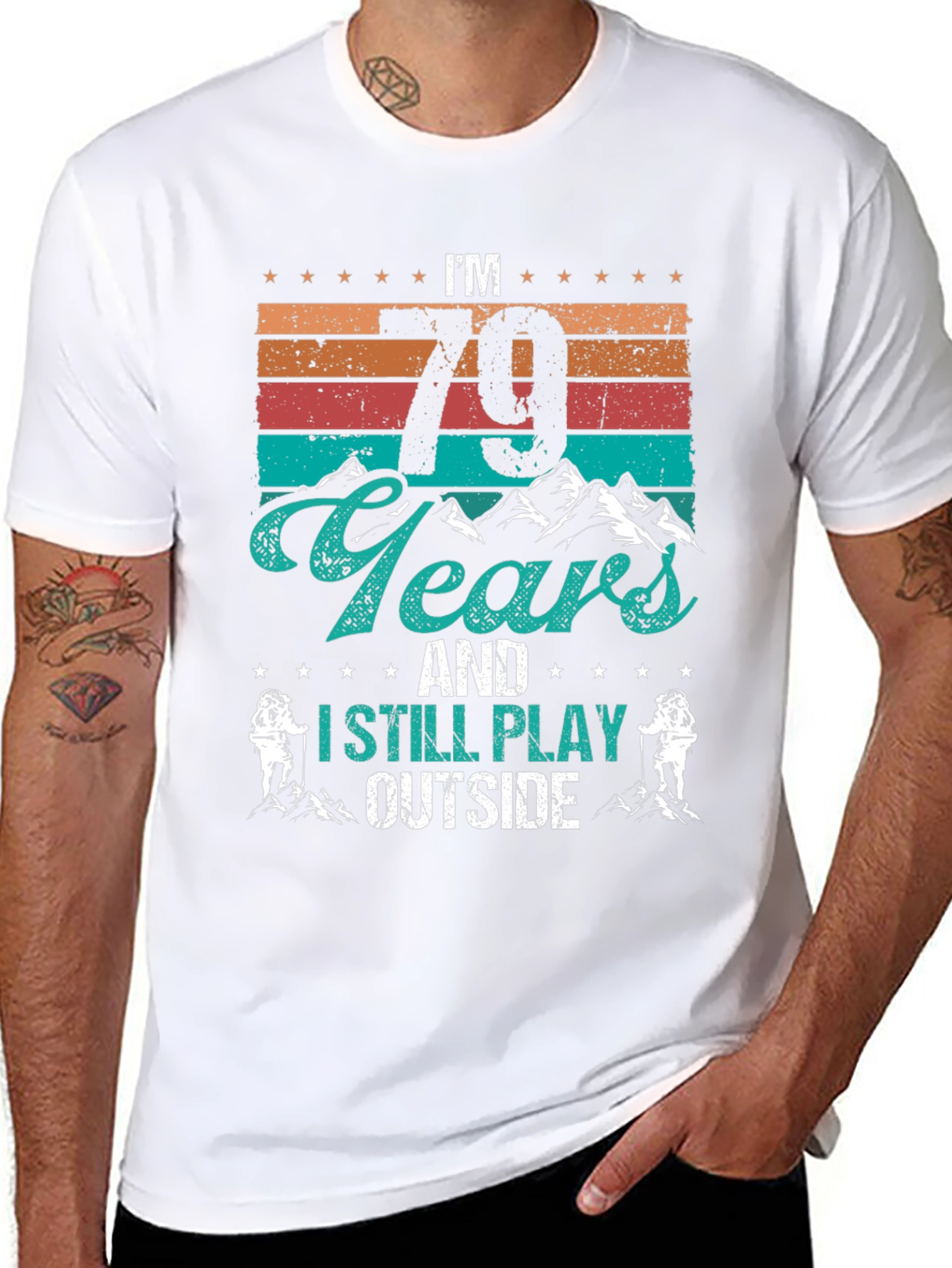 79 Years and Still Play Outside Black Tee