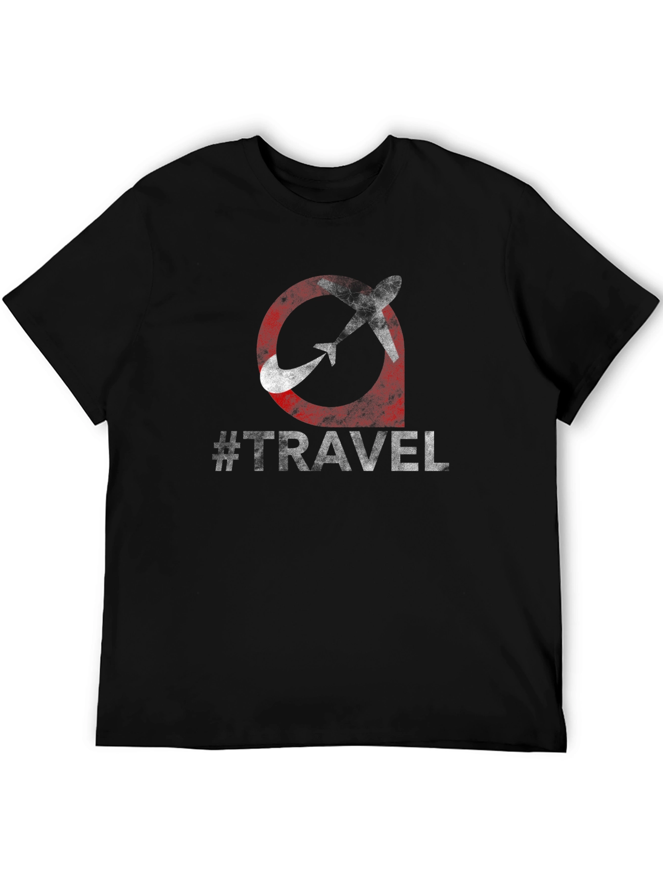 Travel T-Shirt - Airplane Logo Black Tee