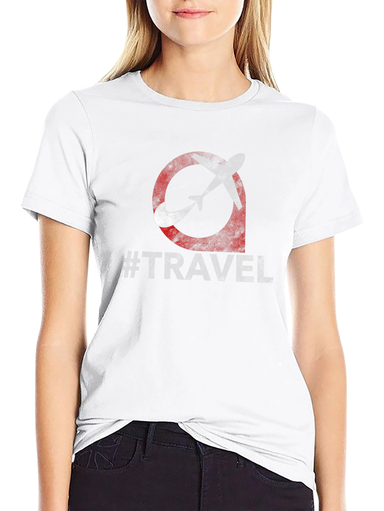 Travel T-Shirt - Airplane Logo Black Tee
