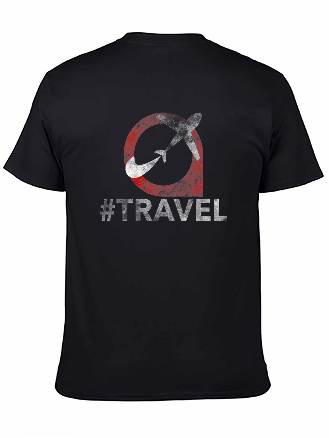 Travel T-Shirt - Airplane Logo Black Tee