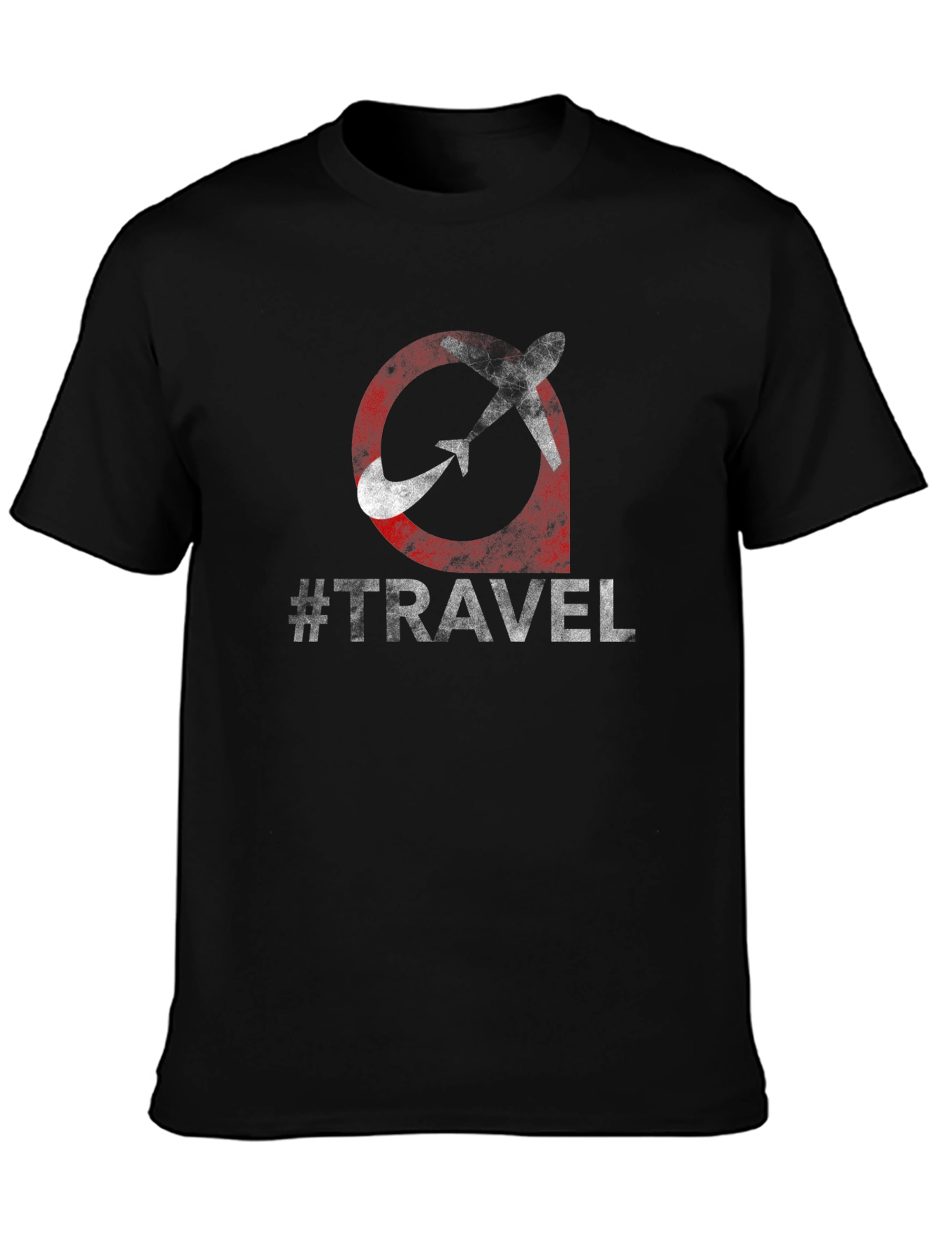 Travel T-Shirt - Airplane Logo Black Tee