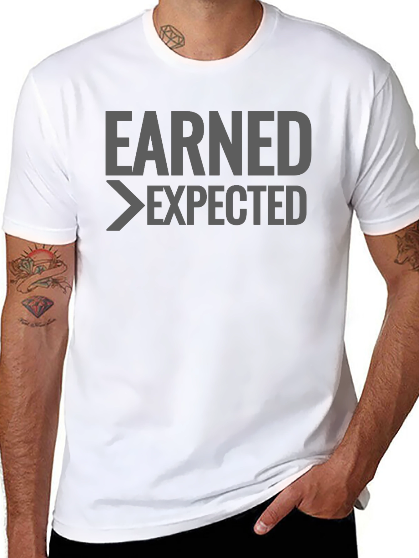 Earned > Expected Mens Graphic T-Shirt