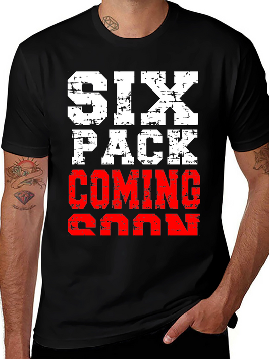 Six Pack Coming Soon Graphic Tee - Mens Black T-Shirt