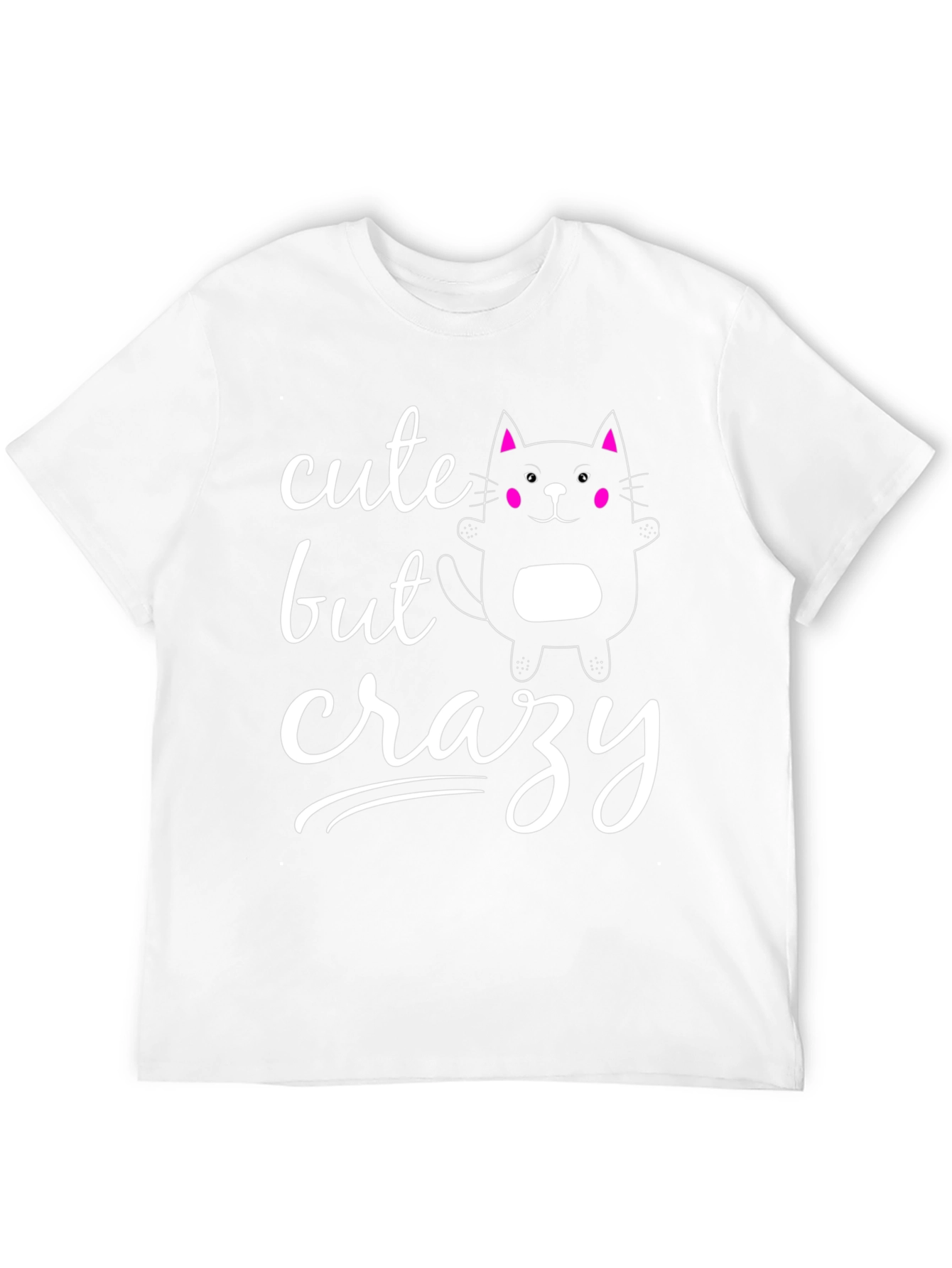 Cute But Crazy Cat Graphic Tee