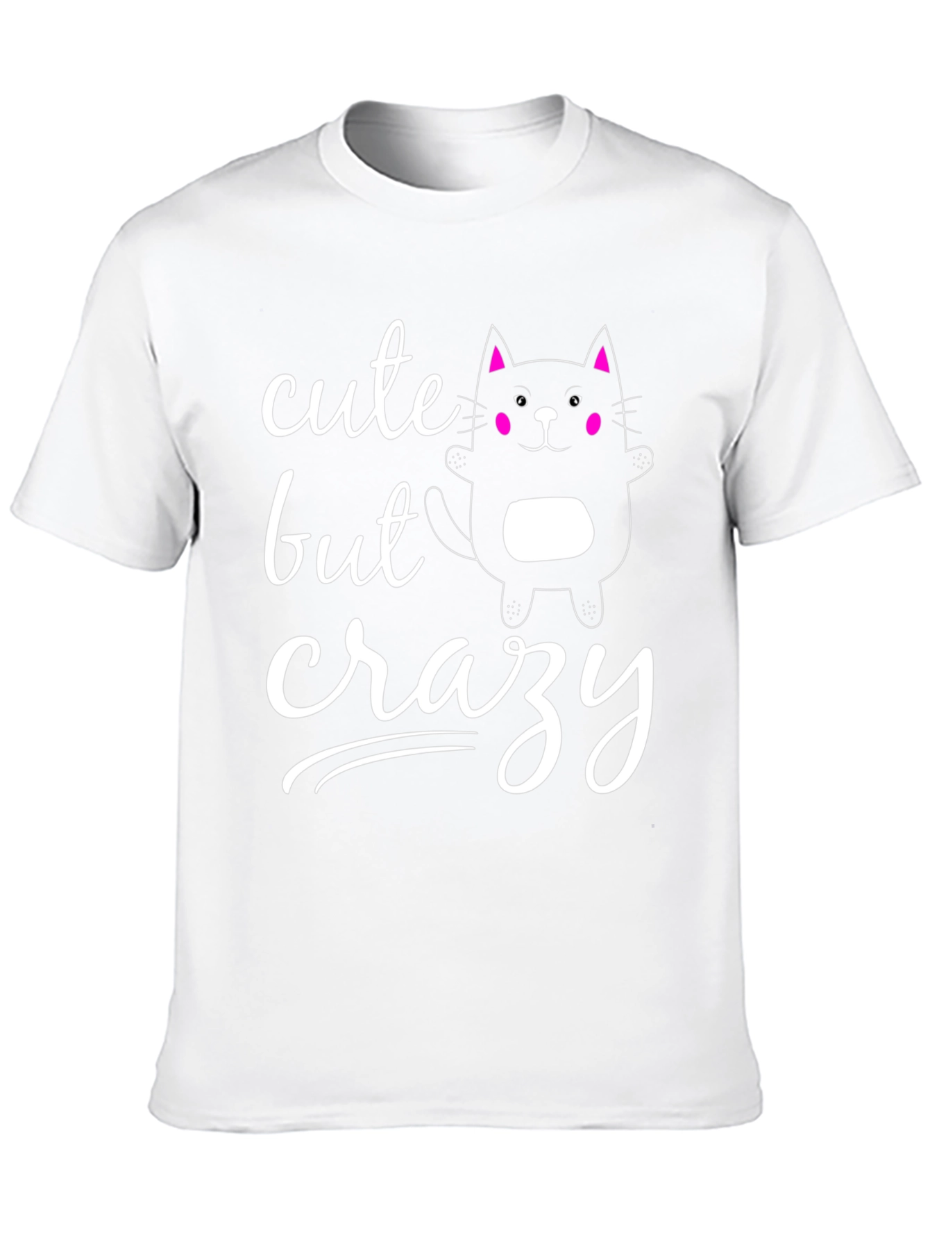 Cute But Crazy Cat Graphic Tee