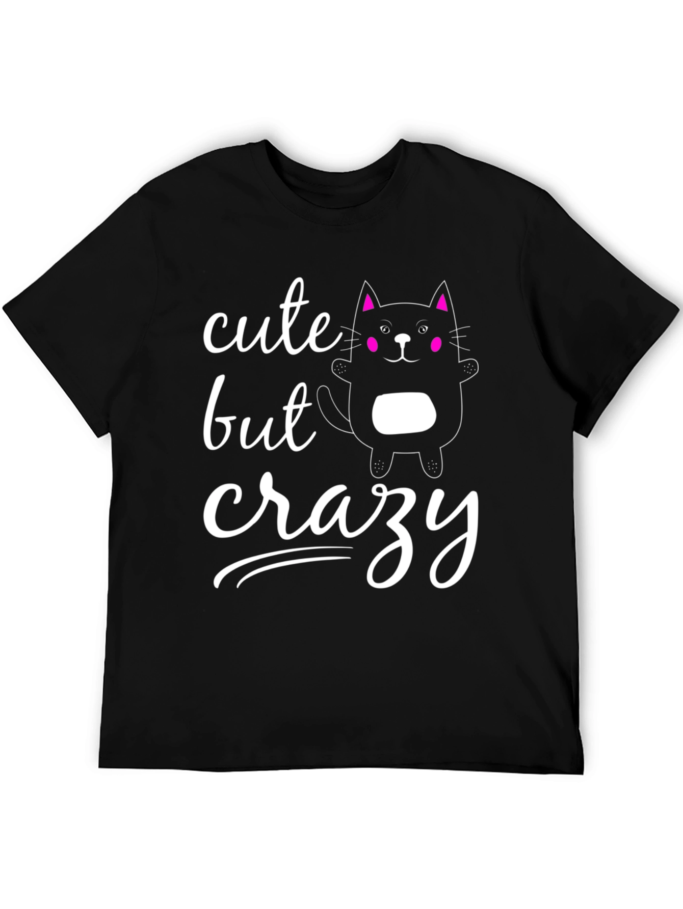 Cute But Crazy Cat Graphic Tee