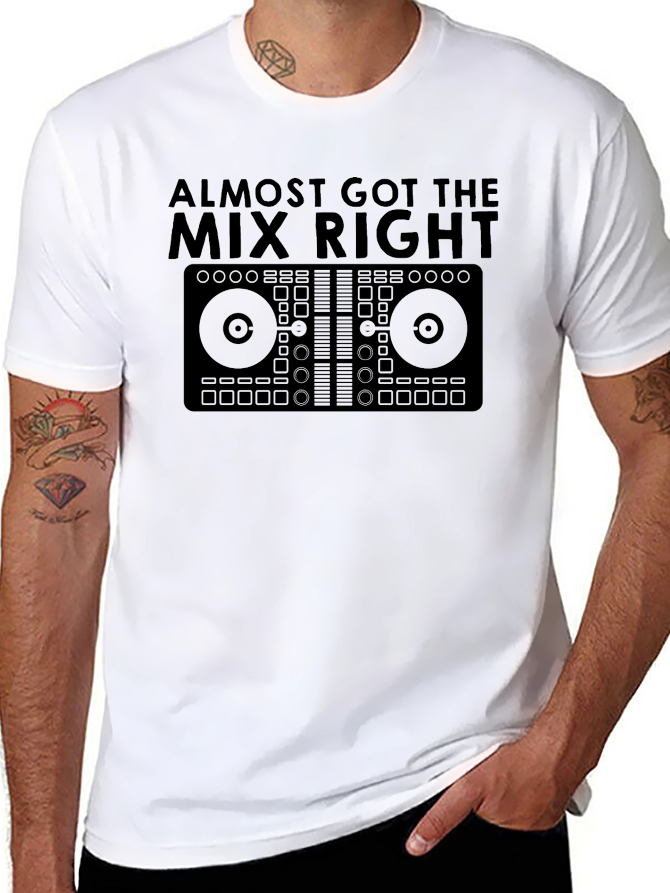 DJ Mix Right Graphic T-Shirt - Musician Apparel