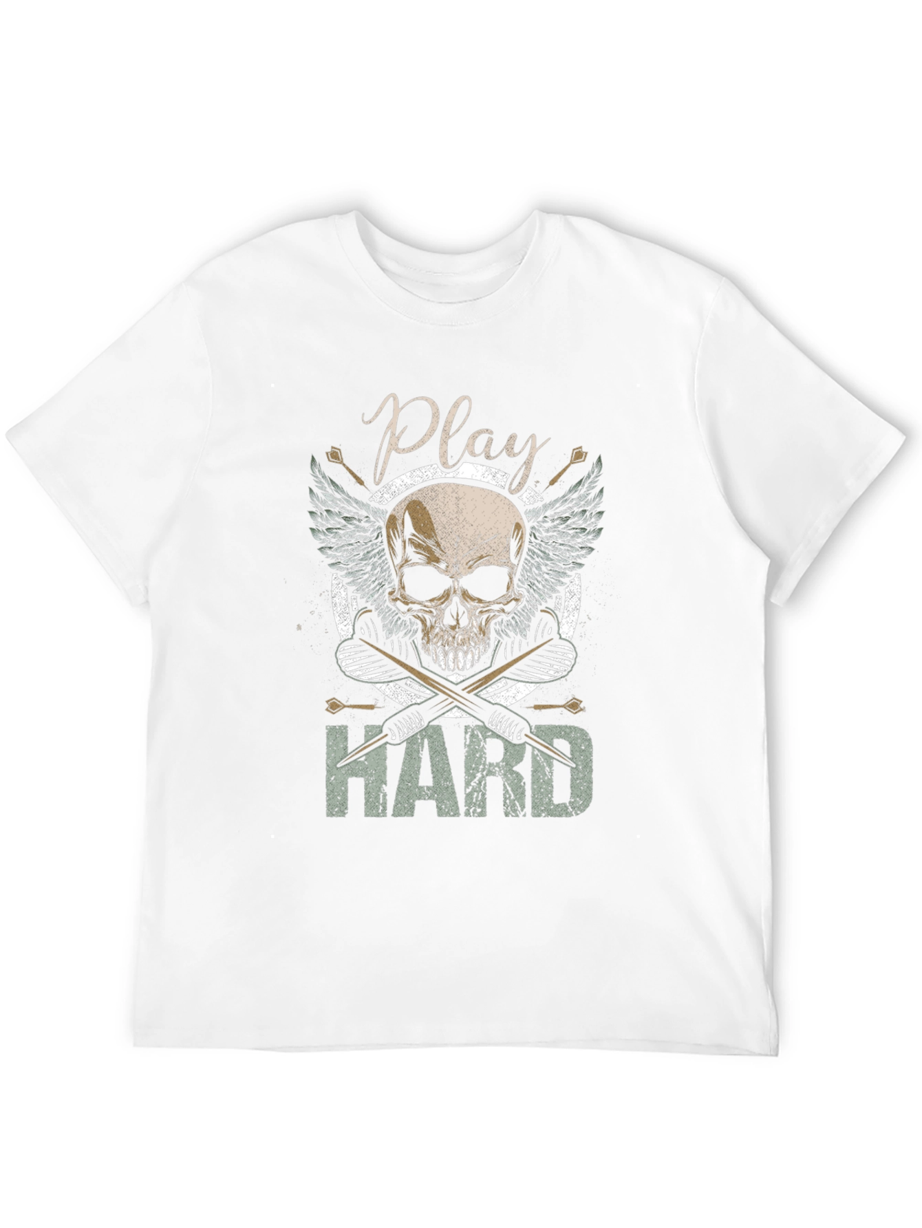 Play Hard Skull Drummer T-Shirt