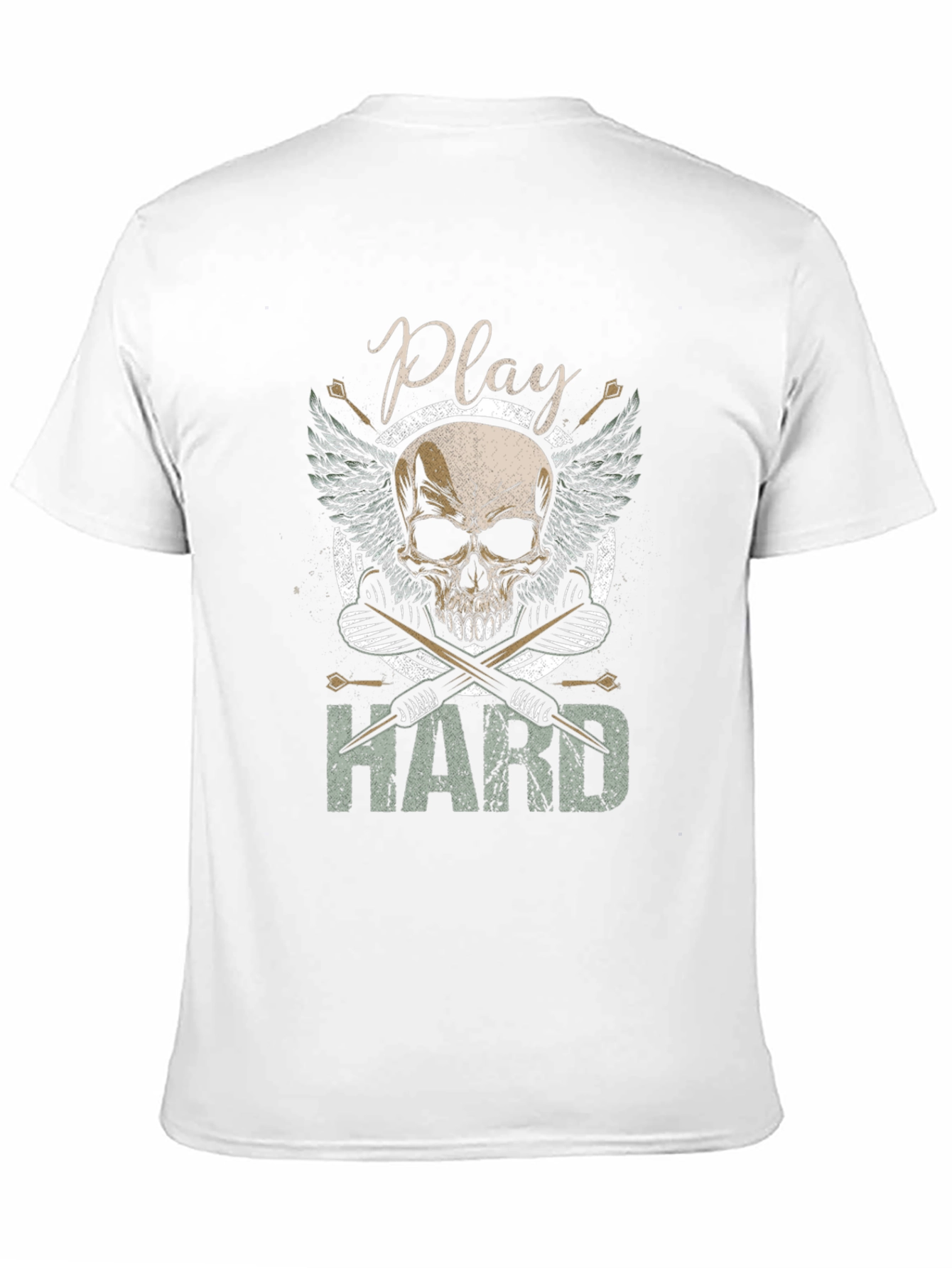 Play Hard Skull Drummer T-Shirt