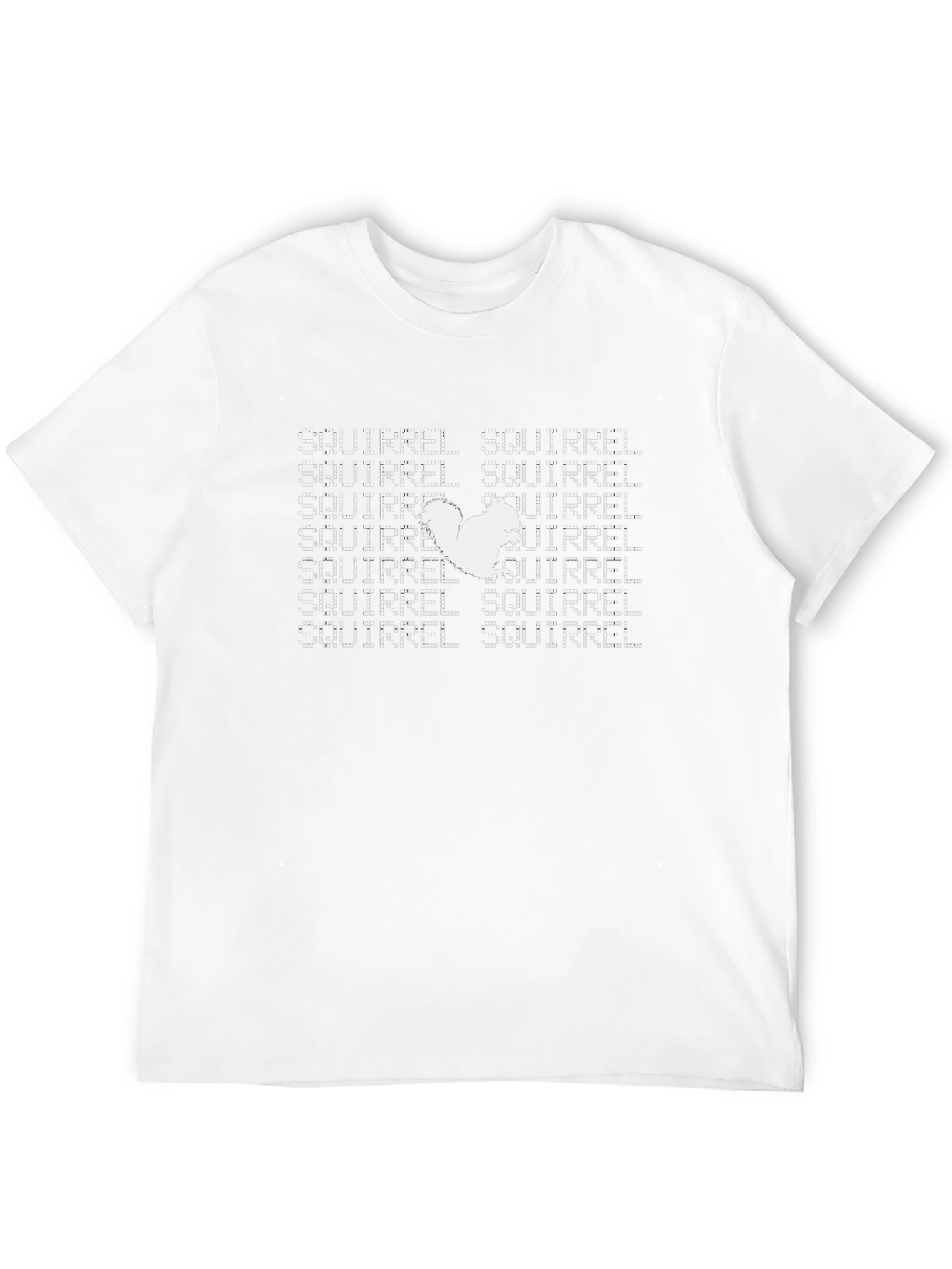 Squirrel Text Graphic Print T-Shirt