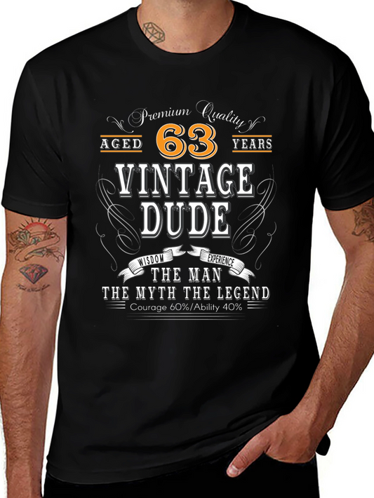 Vintage Dude 63rd Birthday T-Shirt