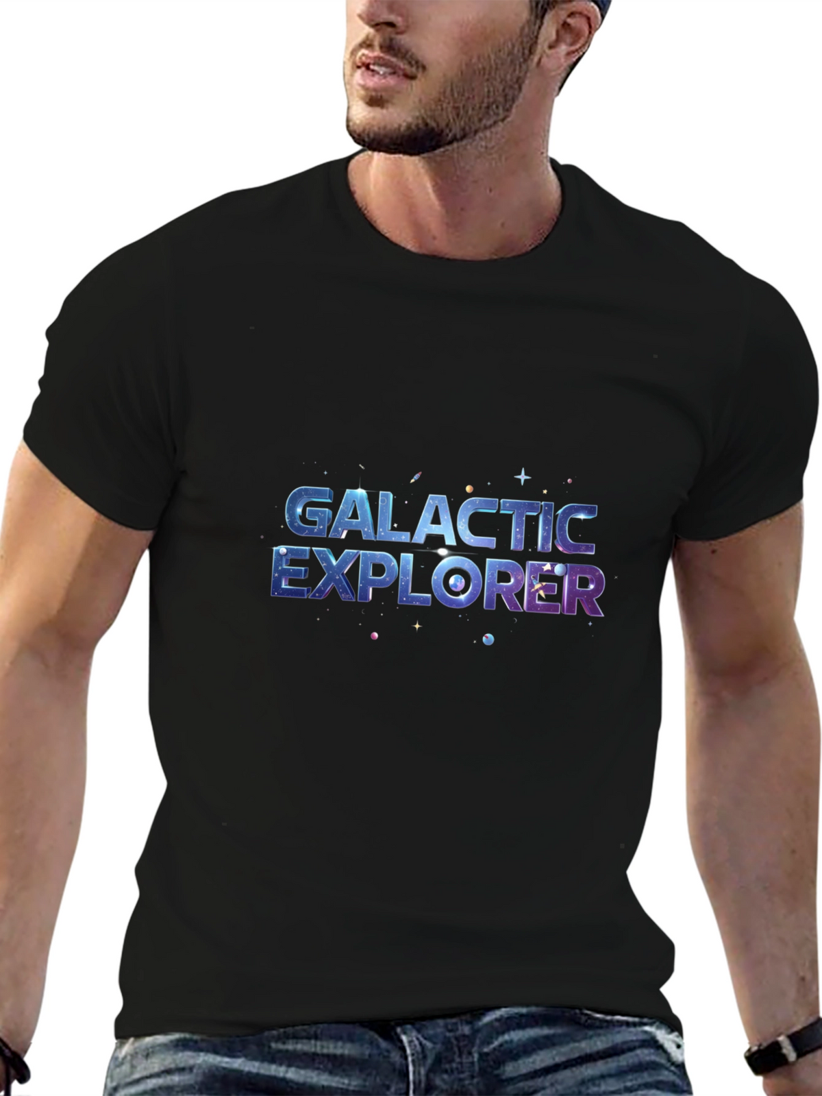 Galactic Explorer Black T-Shirt