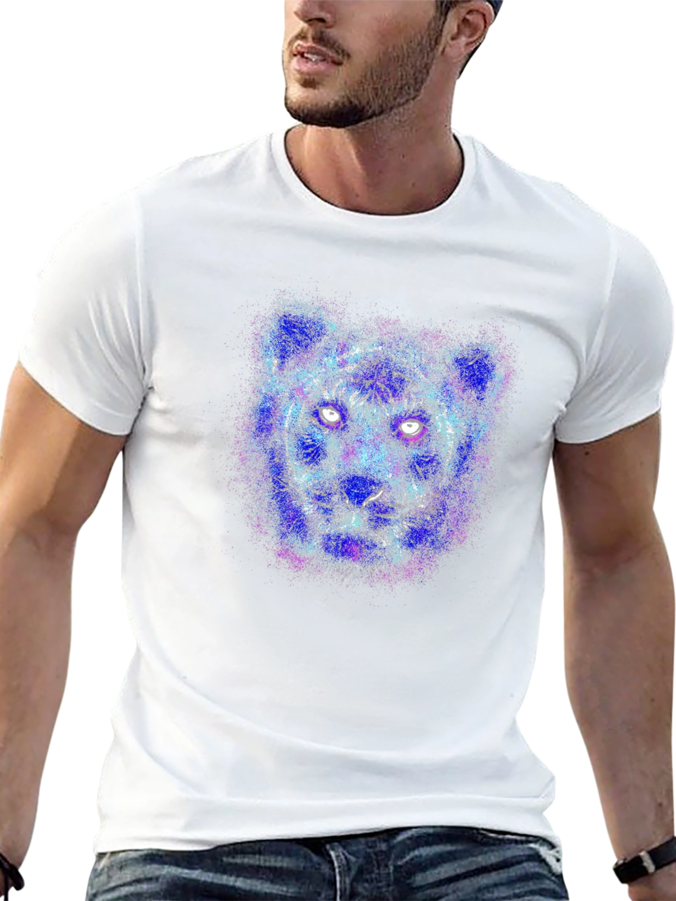 Electric Tiger Graphic T-Shirt - Unique Animal Design