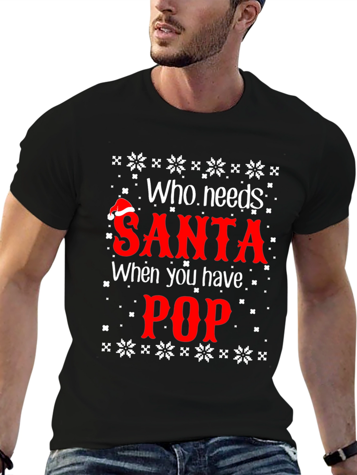 Funny Christmas Santa Pop T-Shirt