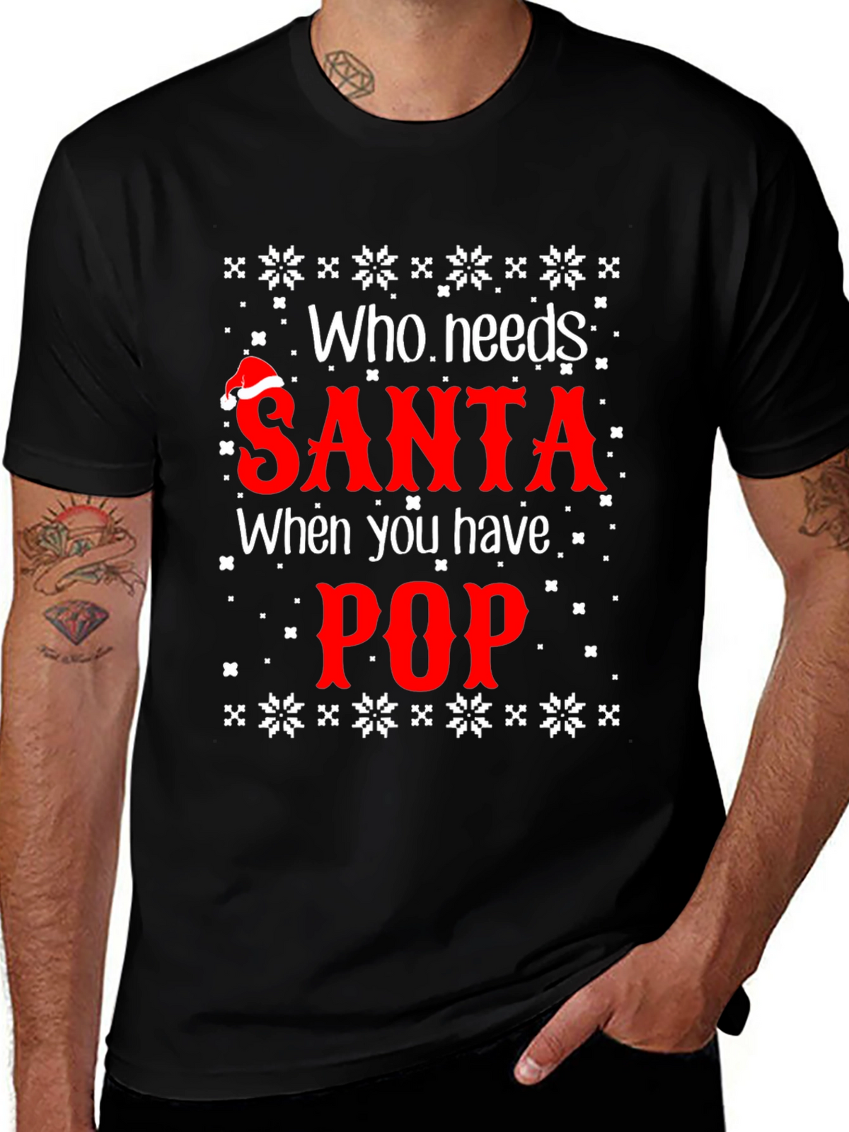 Funny Christmas Santa Pop T-Shirt