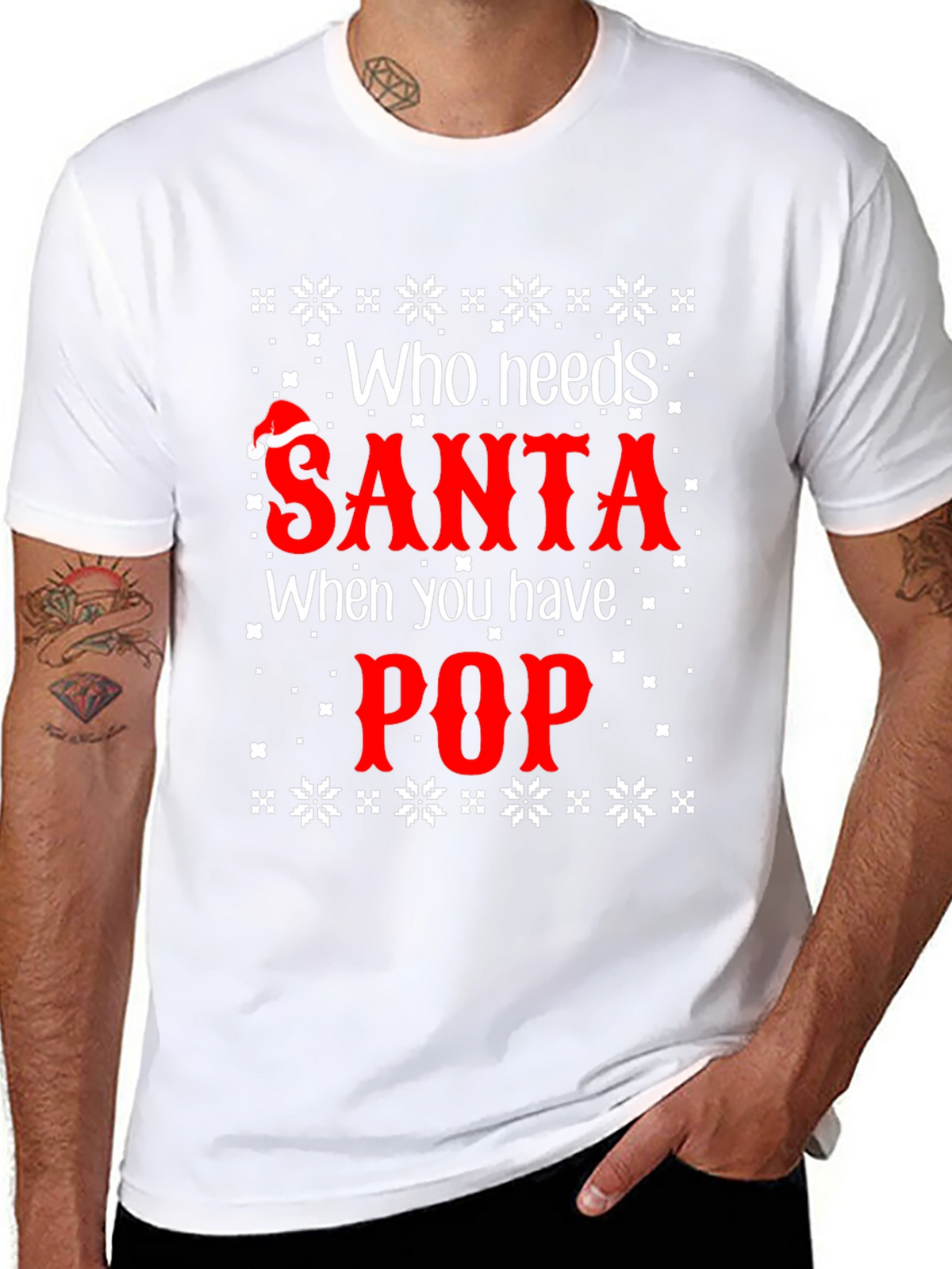 Funny Christmas Santa Pop T-Shirt