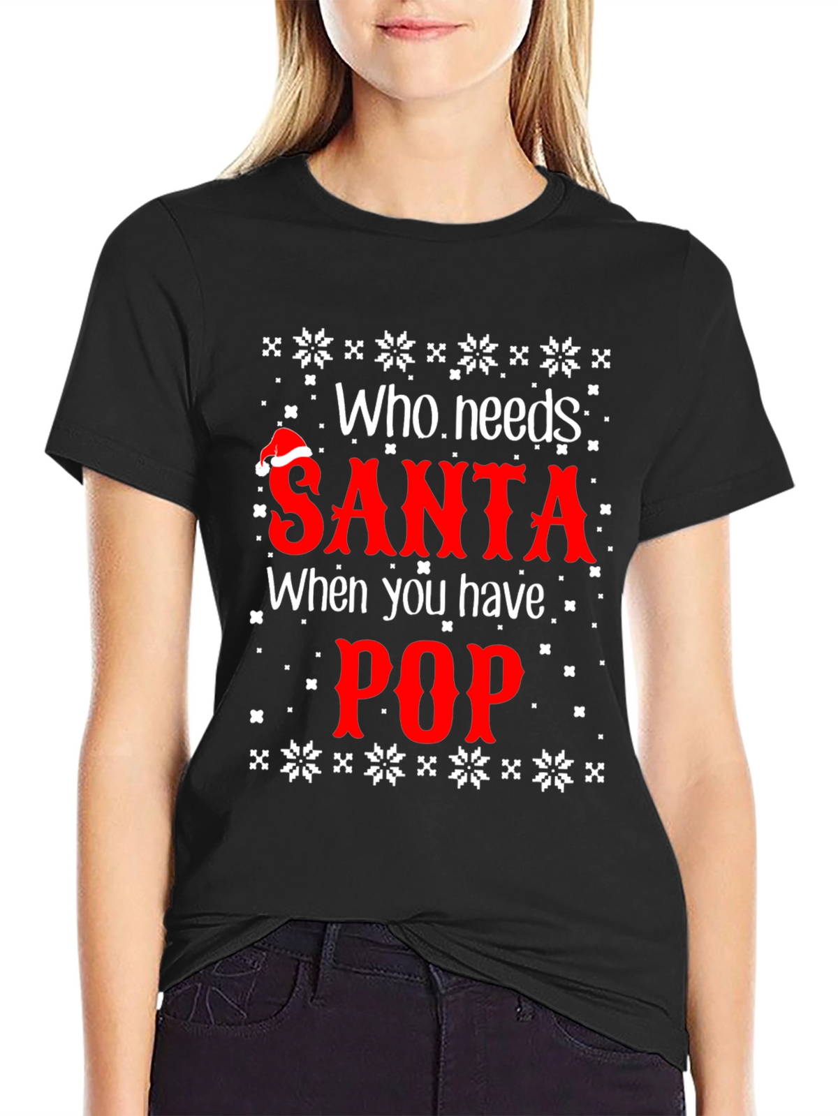Funny Christmas Santa Pop T-Shirt