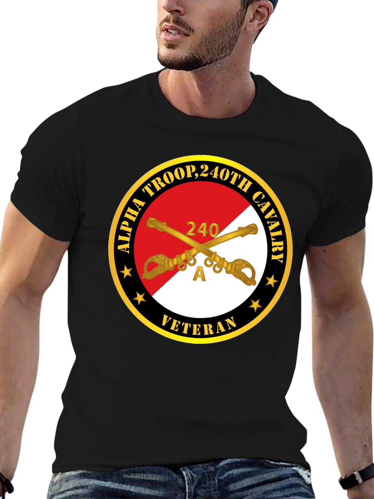 Alpha Troop 240th Cavalry Veteran T-Shirt