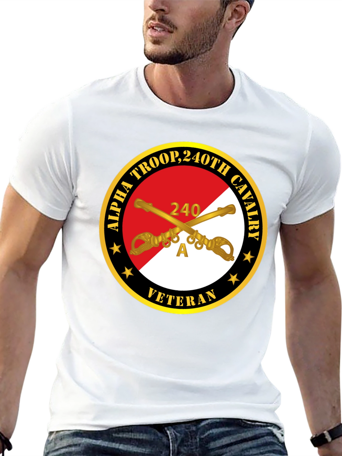 Alpha Troop 240th Cavalry Veteran T-Shirt
