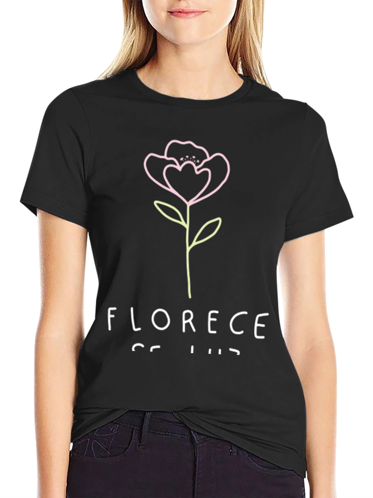 Florece Club Graphic T-Shirt - Black