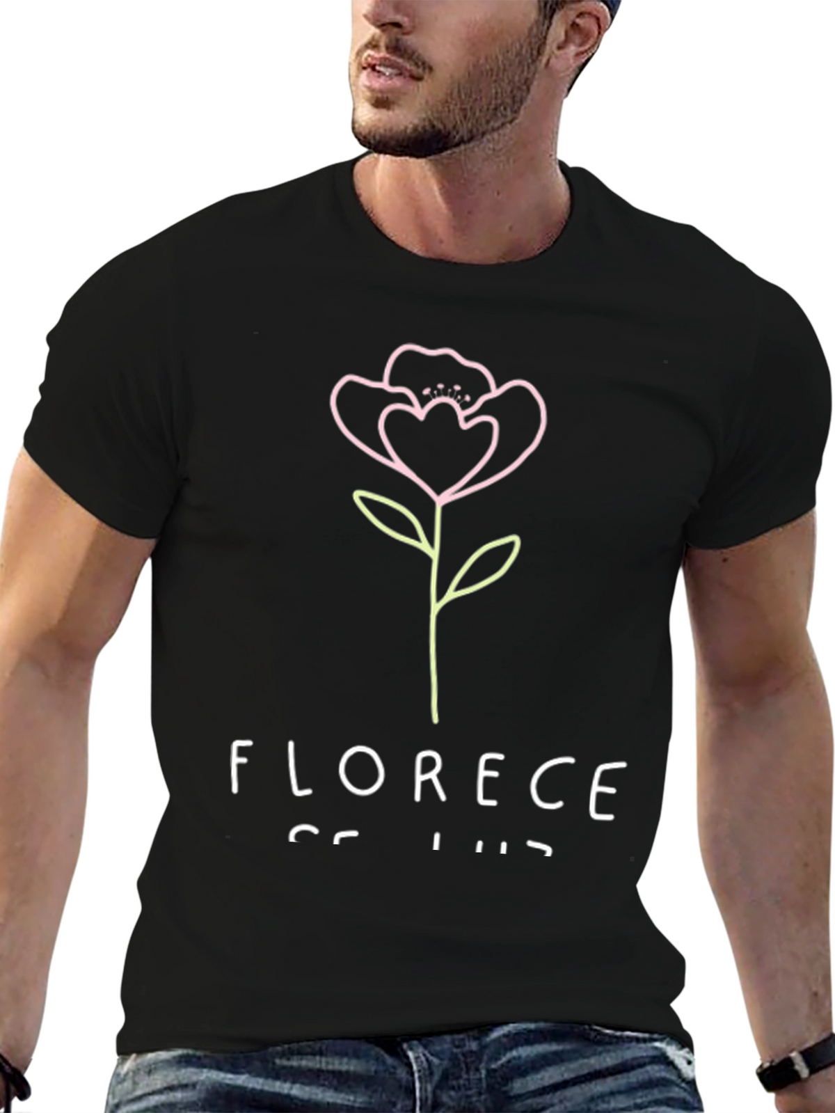 Florece Club Graphic T-Shirt - Black