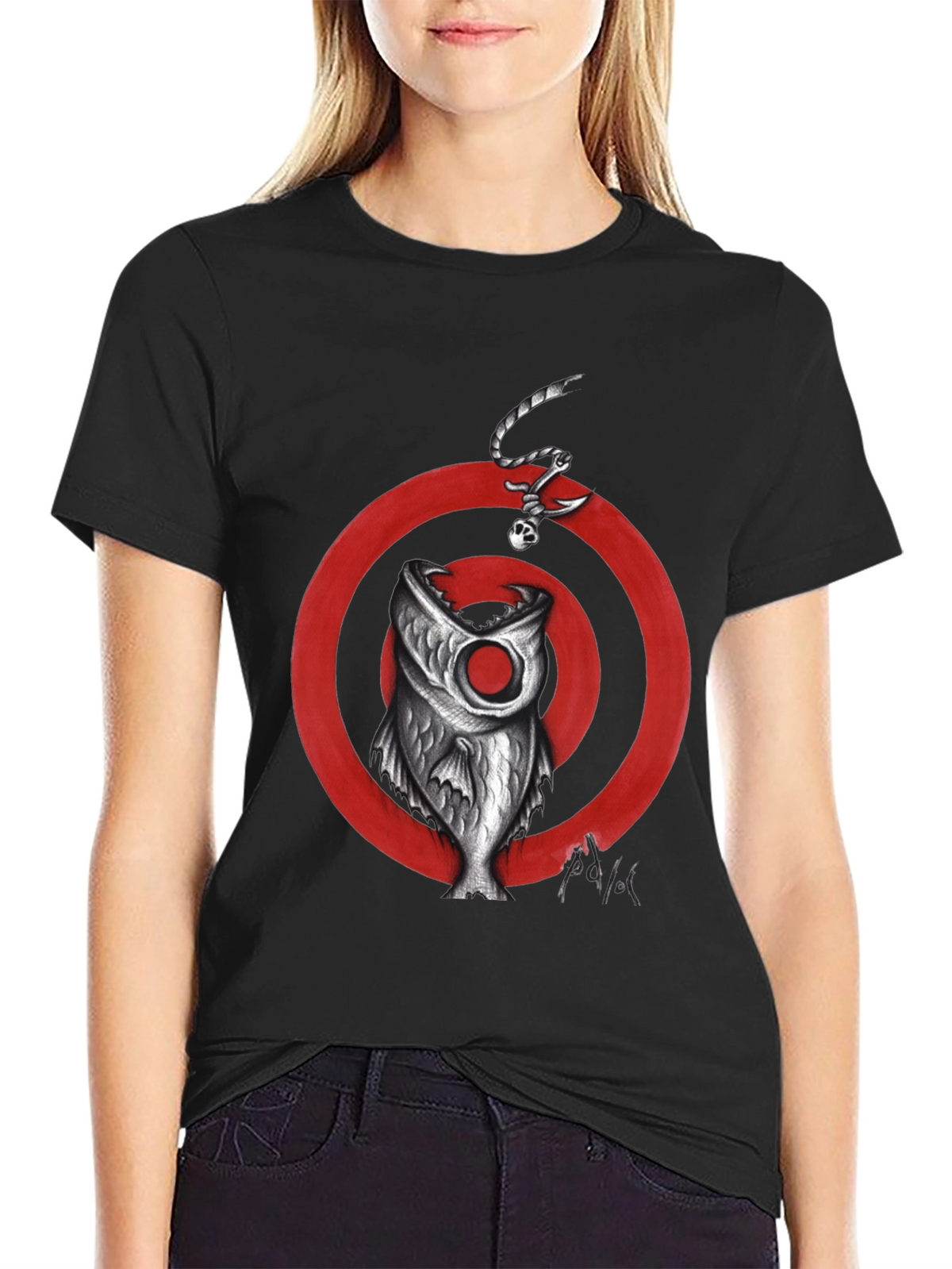 Fish Target Graphic Tee - Mens Black T-Shirt