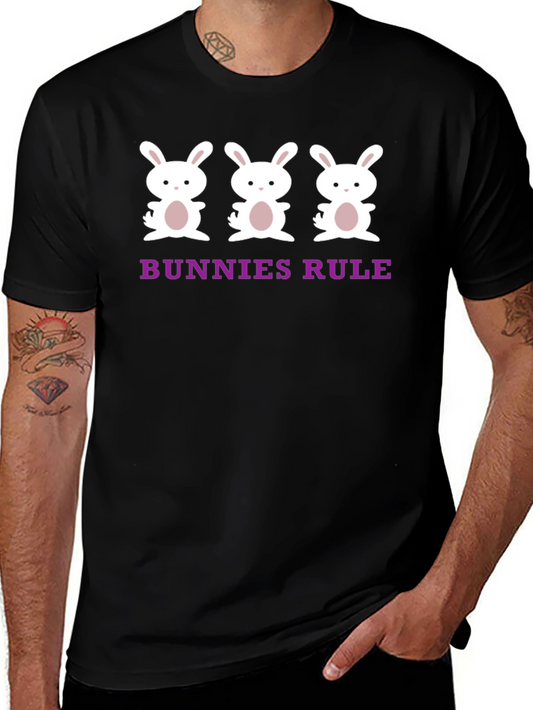 Bunnies Rule T-Shirt - Cute Bunny Graphic Tee