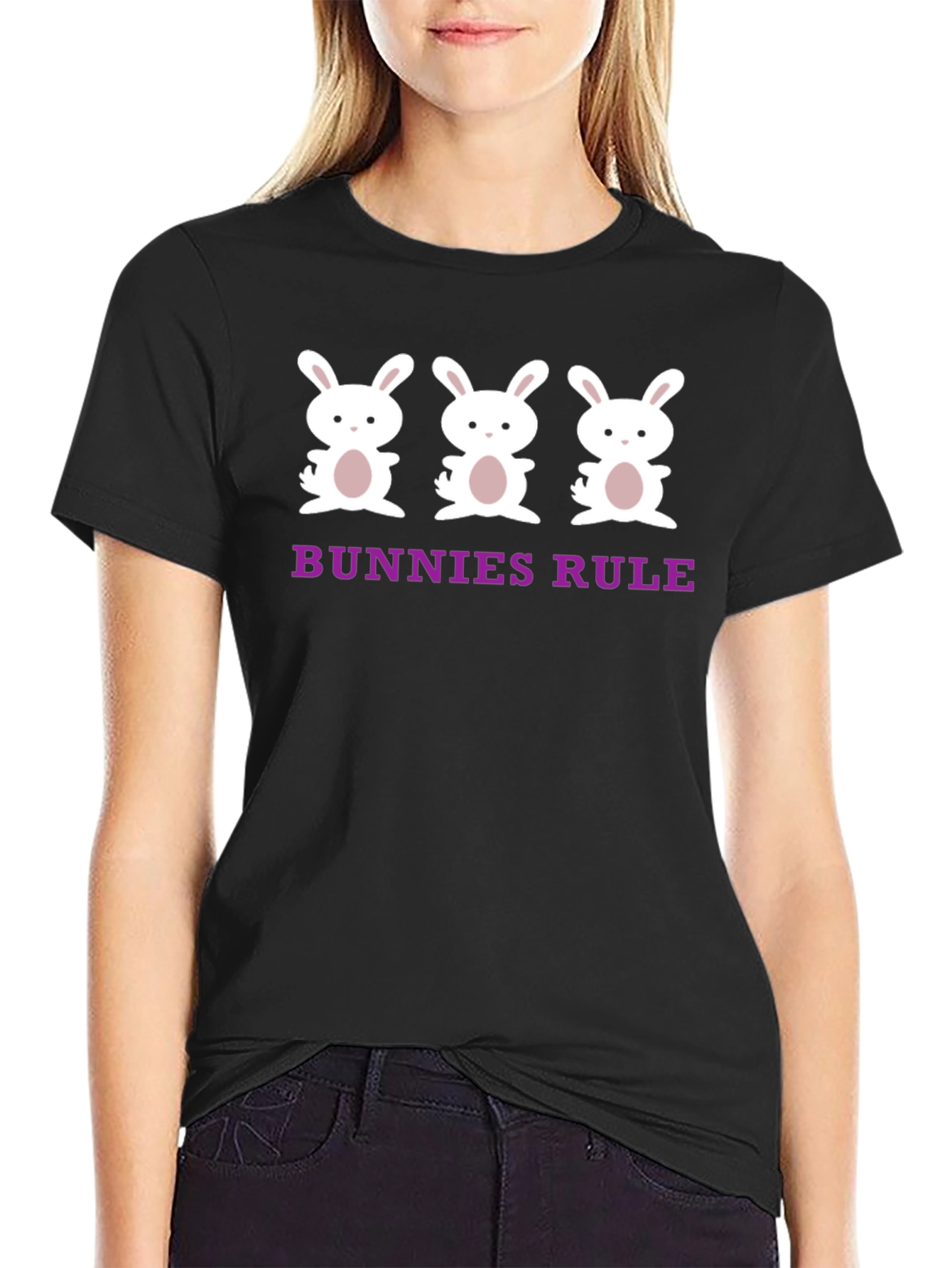 Bunnies Rule T-Shirt - Cute Bunny Graphic Tee
