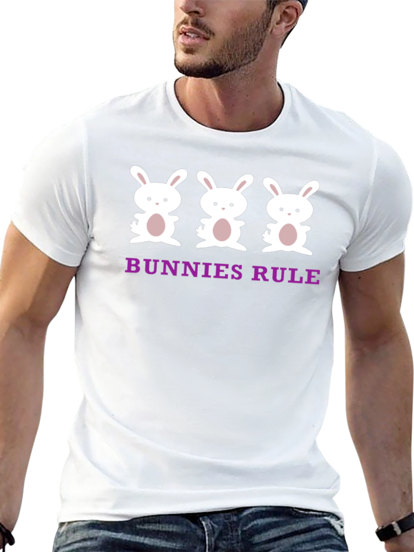 Bunnies Rule T-Shirt - Cute Bunny Graphic Tee