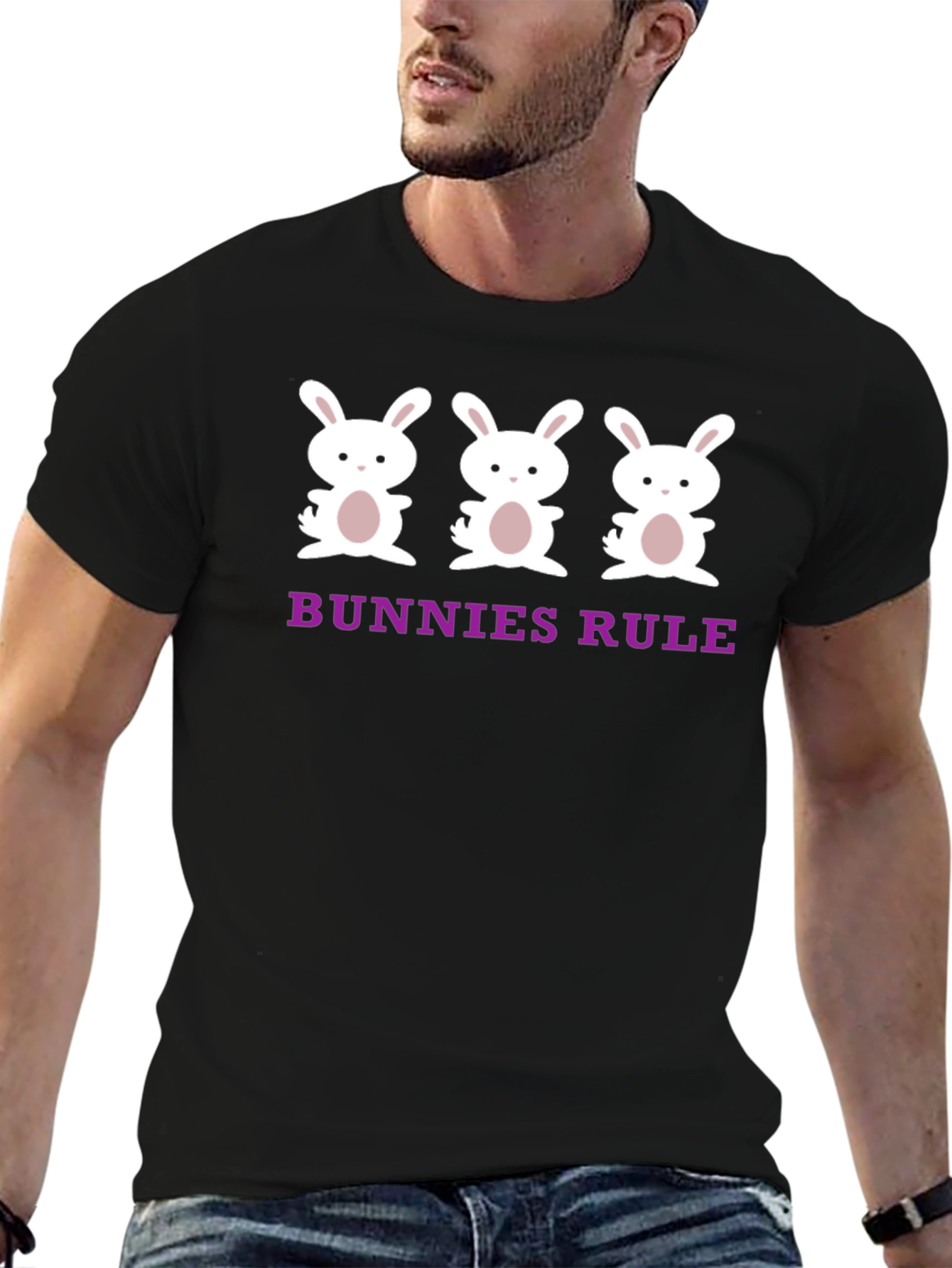 Bunnies Rule T-Shirt - Cute Bunny Graphic Tee