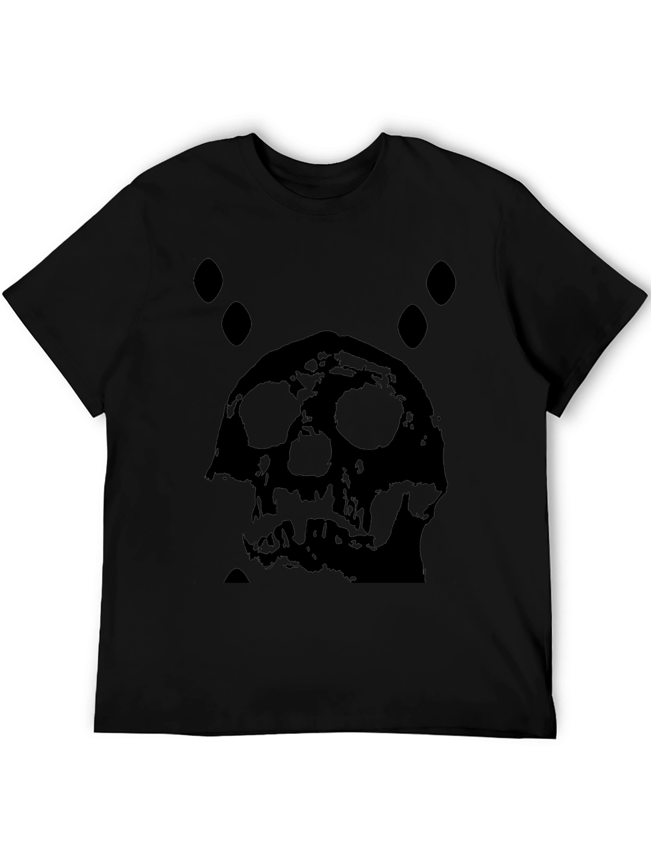 Skull Graphic Print Black T-Shirt