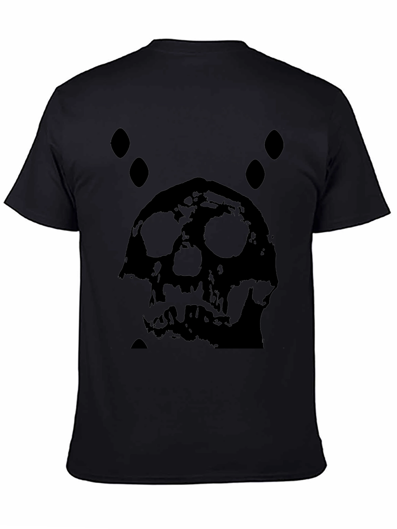 Skull Graphic Print Black T-Shirt