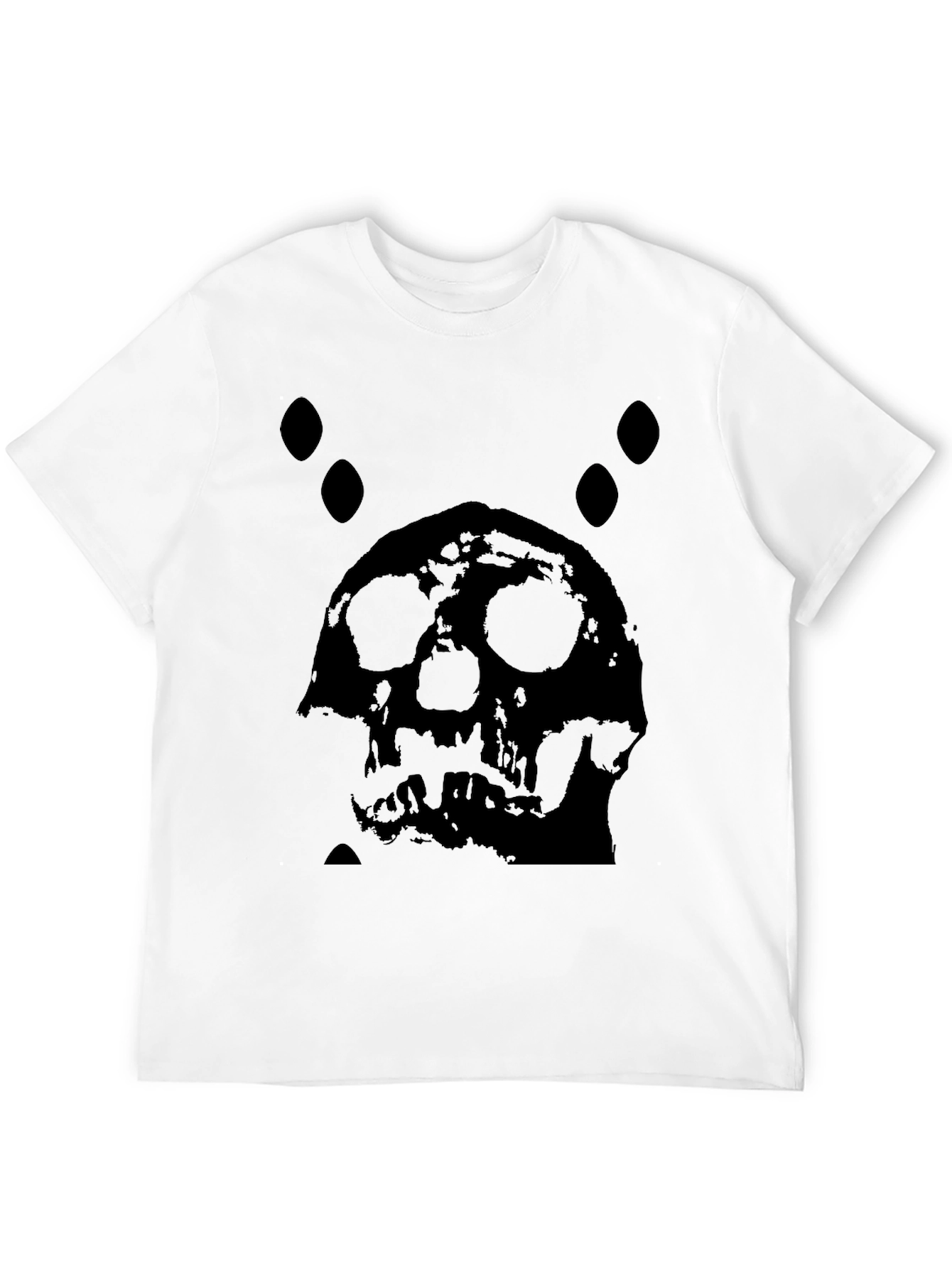 Skull Graphic Print Black T-Shirt