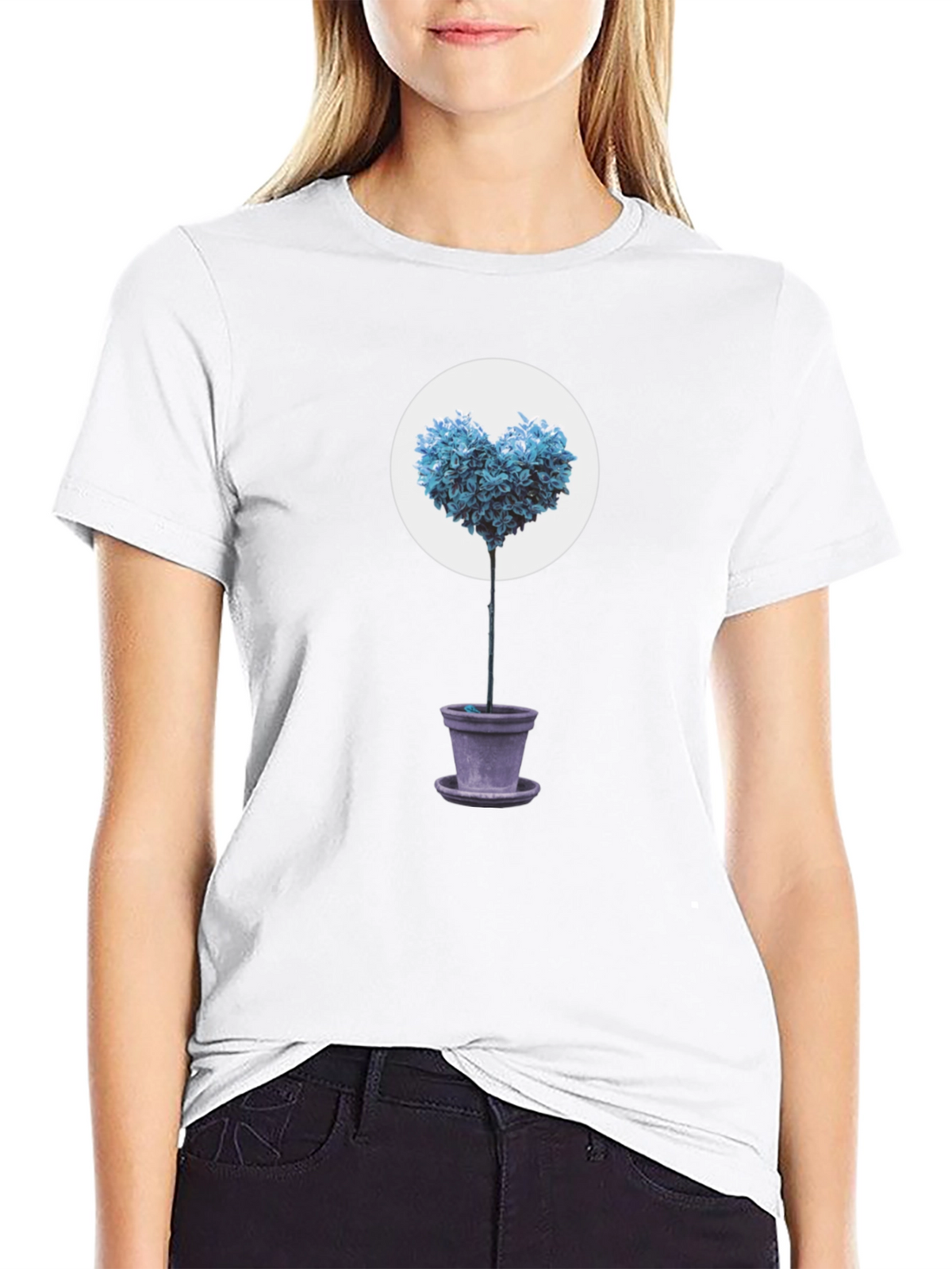 Heart Tree Graphic Tee - Black
