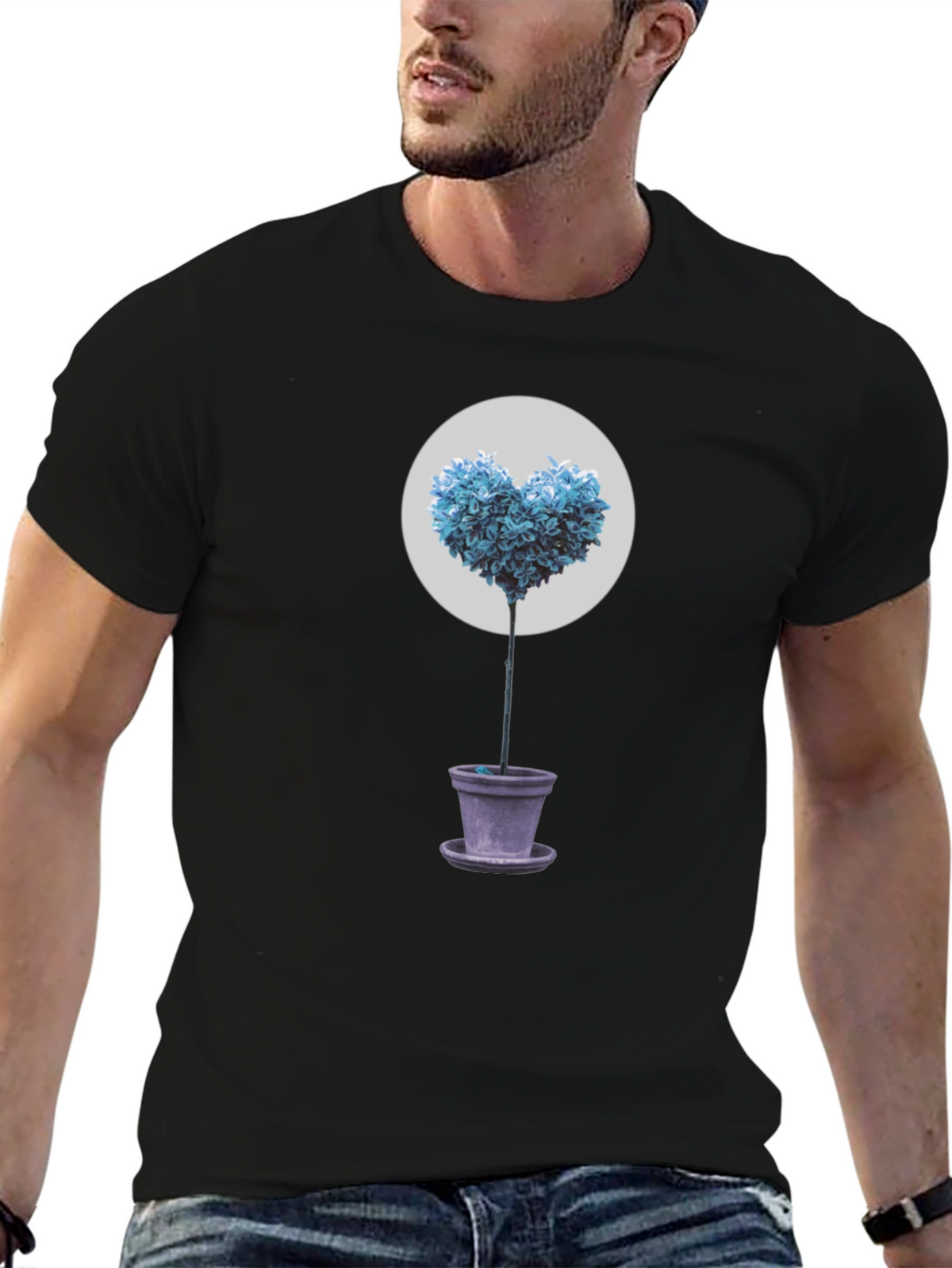 Heart Tree Graphic Tee - Black