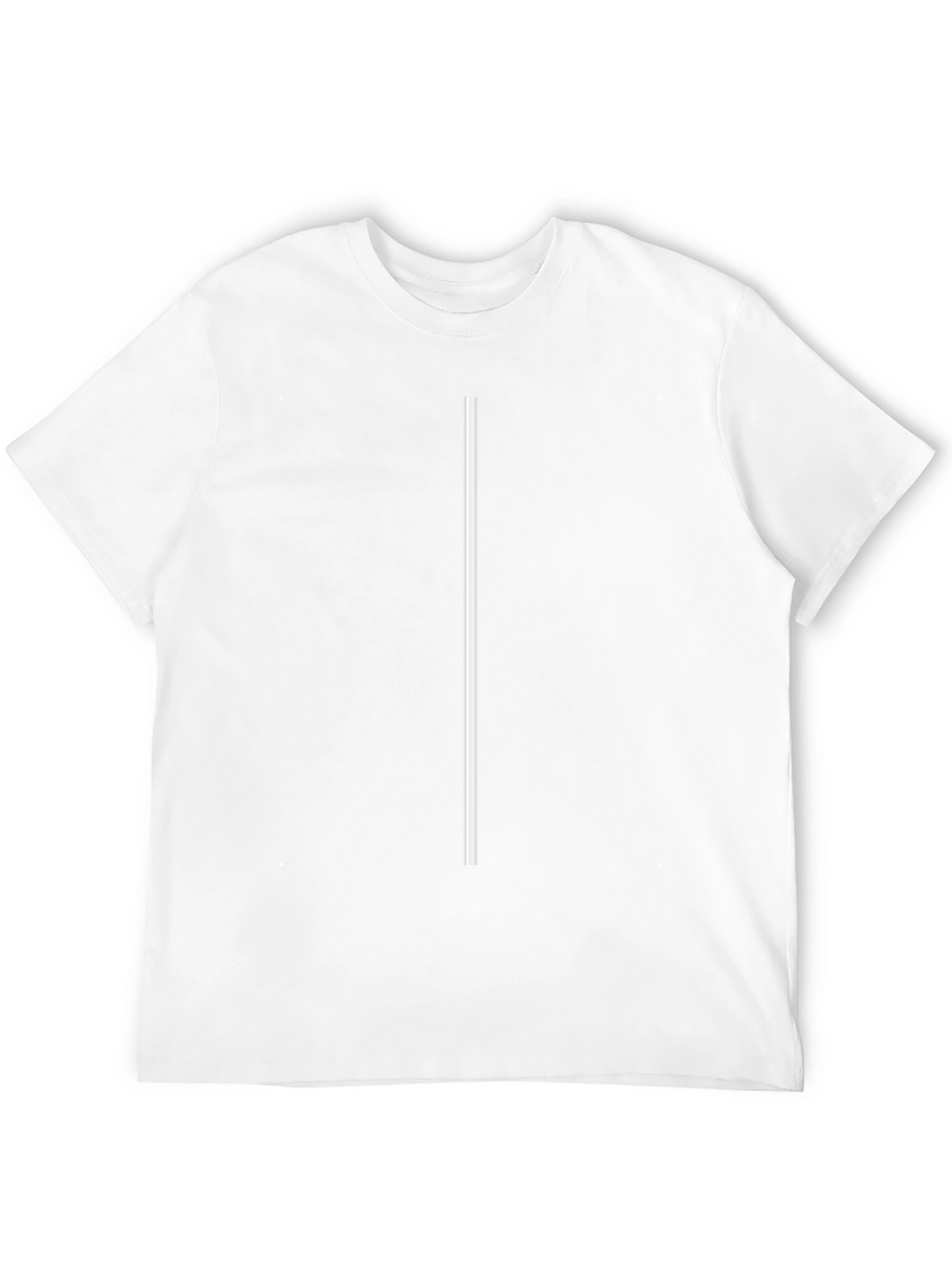 Minimalist Black T-Shirt with White Line Design