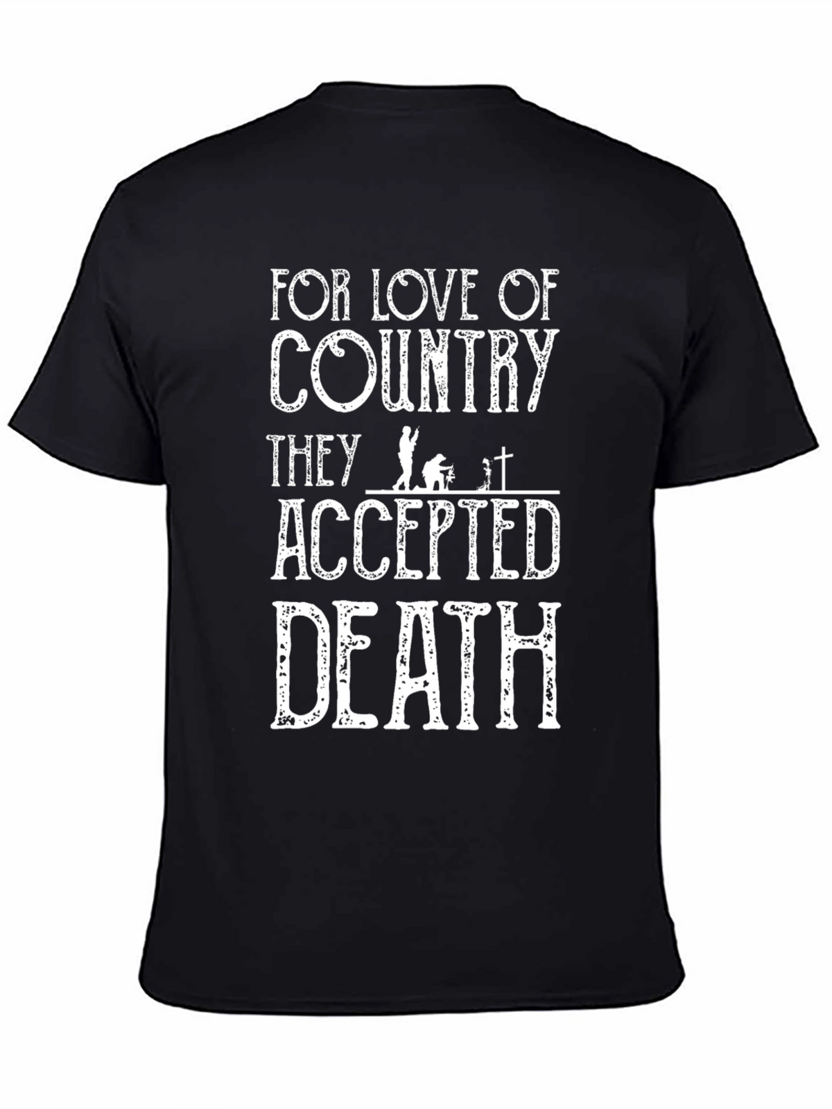 For Love of Country Graphic Print Black T-Shirt