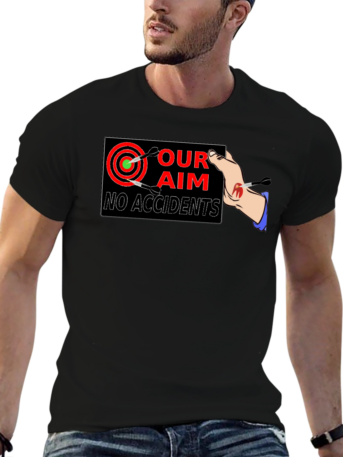 Our Aim No Accidents Graphic T-Shirt