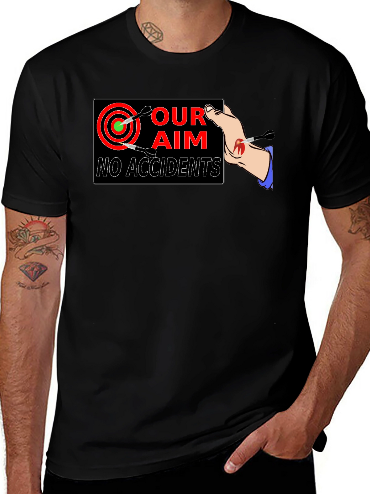 Our Aim No Accidents Graphic T-Shirt