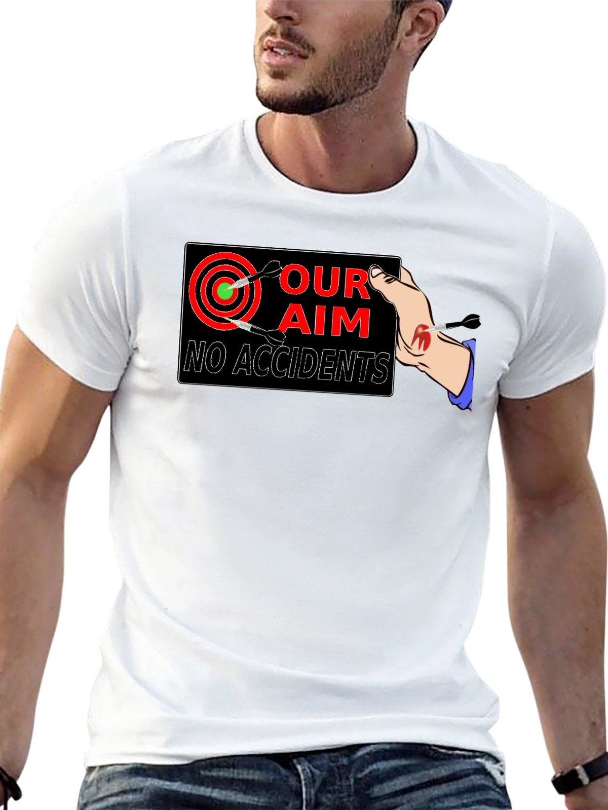Our Aim No Accidents Graphic T-Shirt