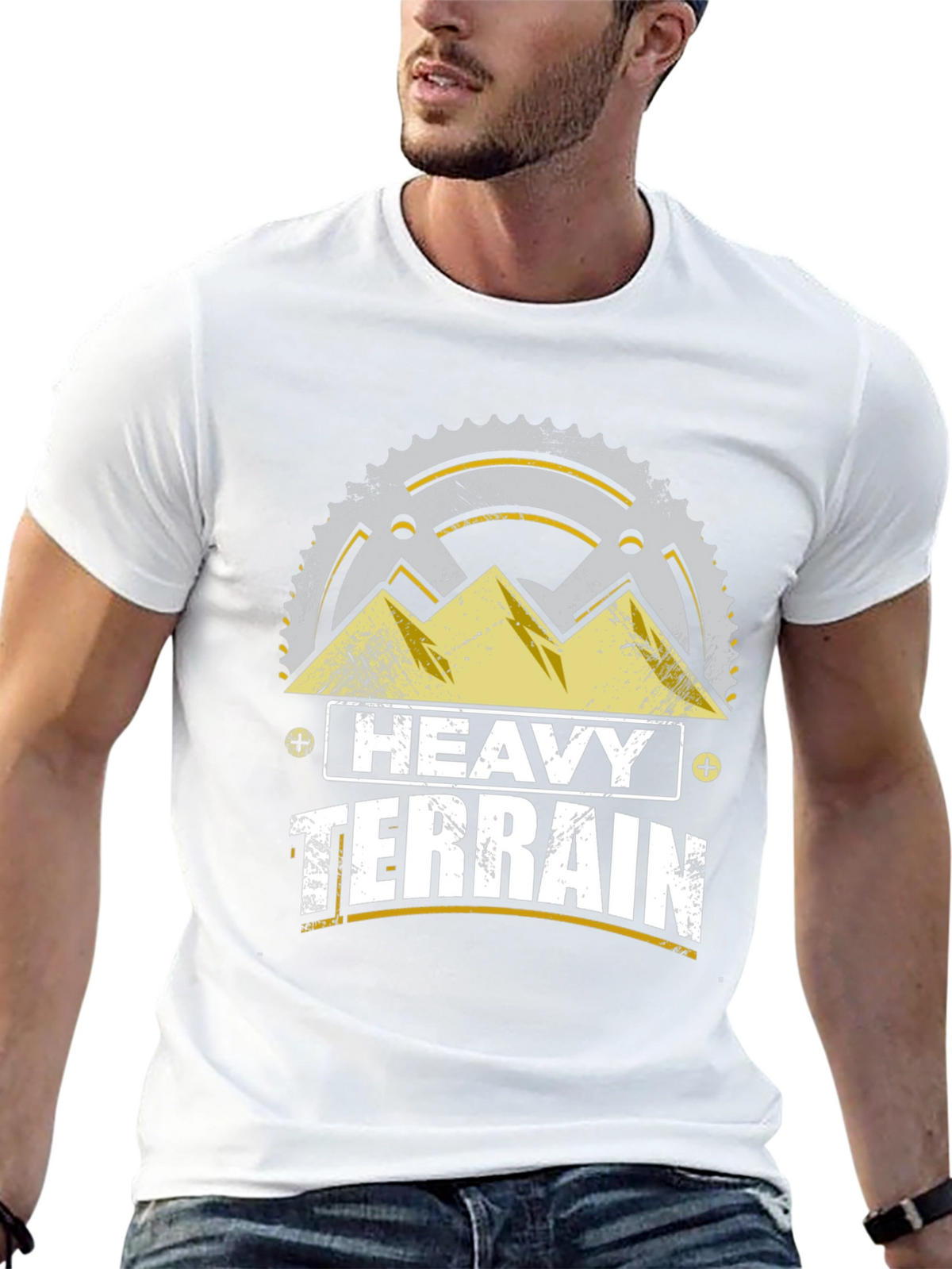 Heavy Terrain Mountain Bike T-Shirt - Black